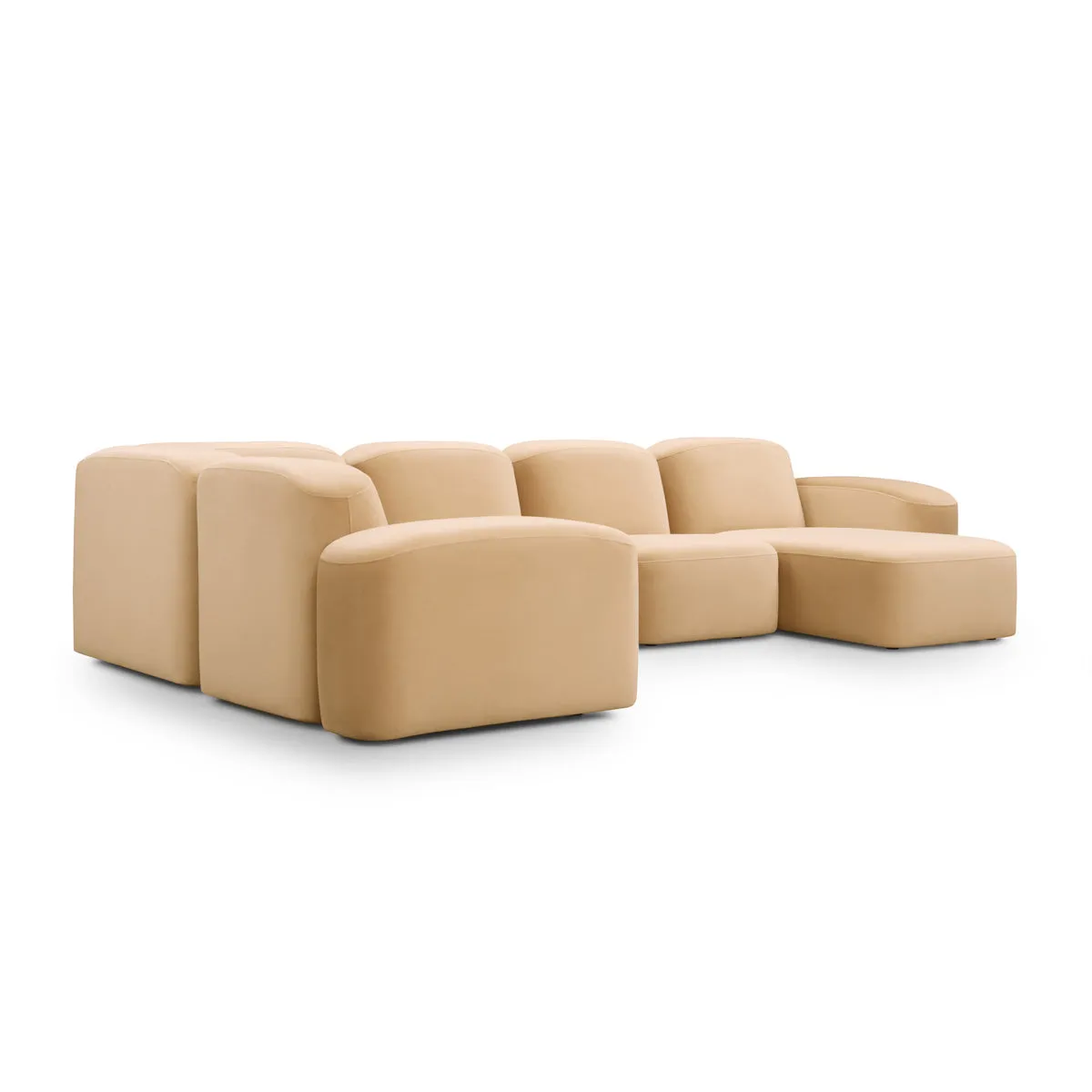 Muse 5 Piece RAF Modular Chaise Sofa (Malibu Dune)