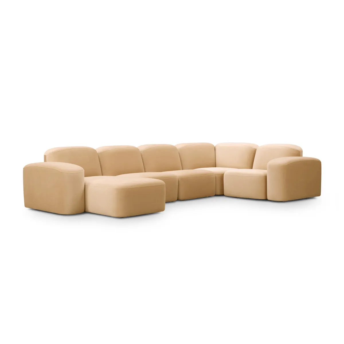 Muse 5 Piece RAF Modular Chaise Sofa (Malibu Dune)