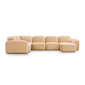 Muse 5 Piece RAF Modular Chaise Sofa (Malibu Dune)
