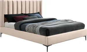 Nadia Pink Velvet Full Bed