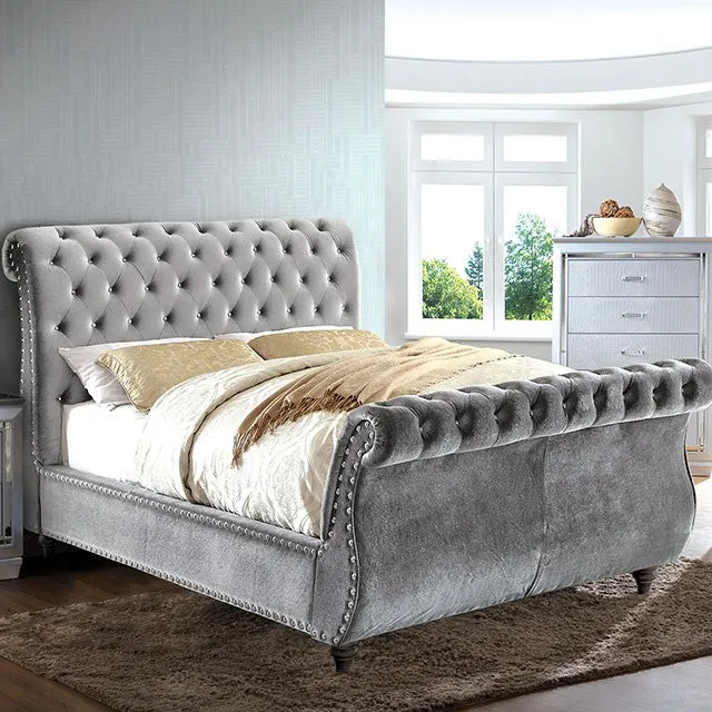 Noella Queen Bed, Gray