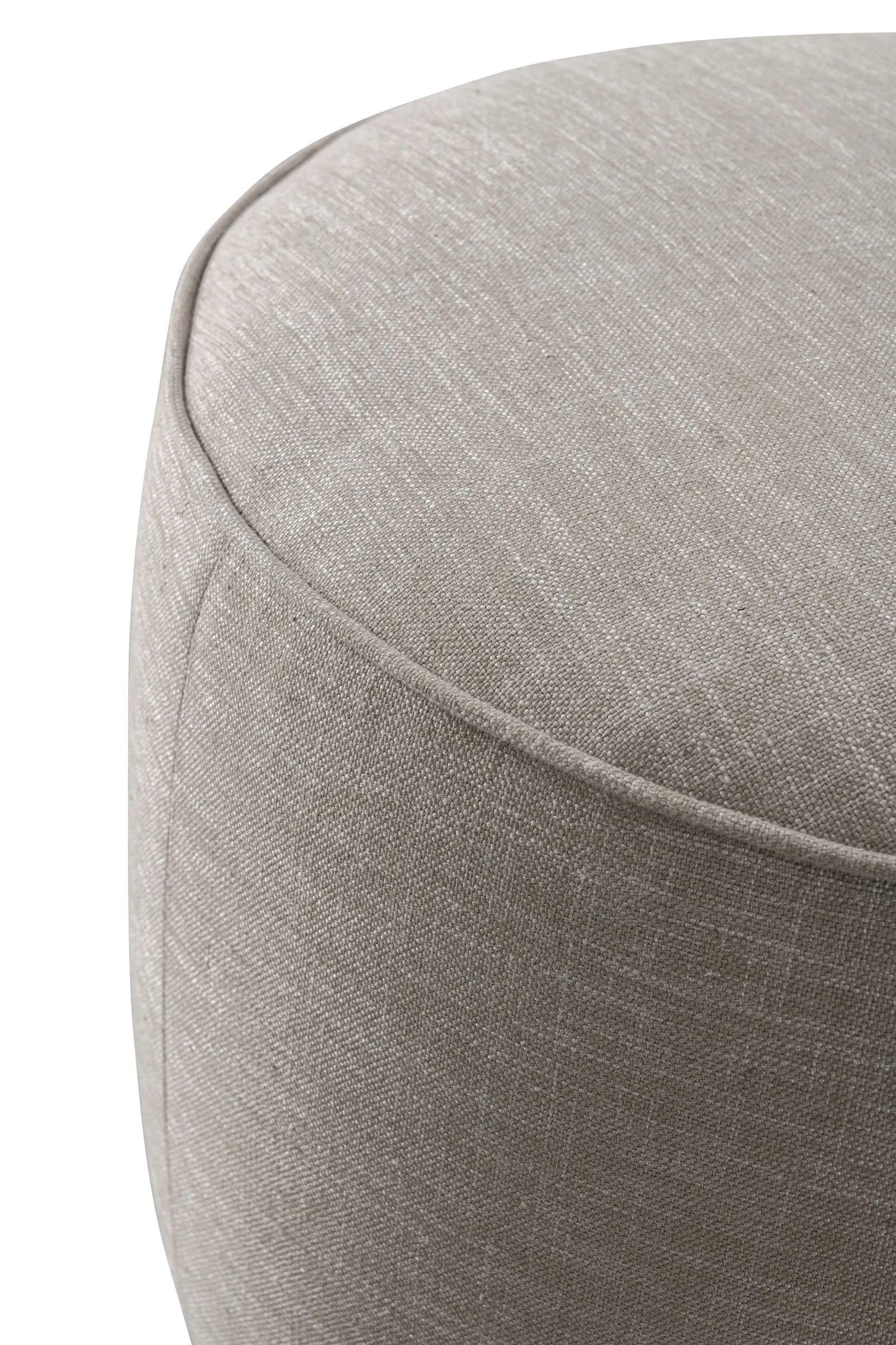 Oatmeal Linen Ottoman W55.5xH44cm
