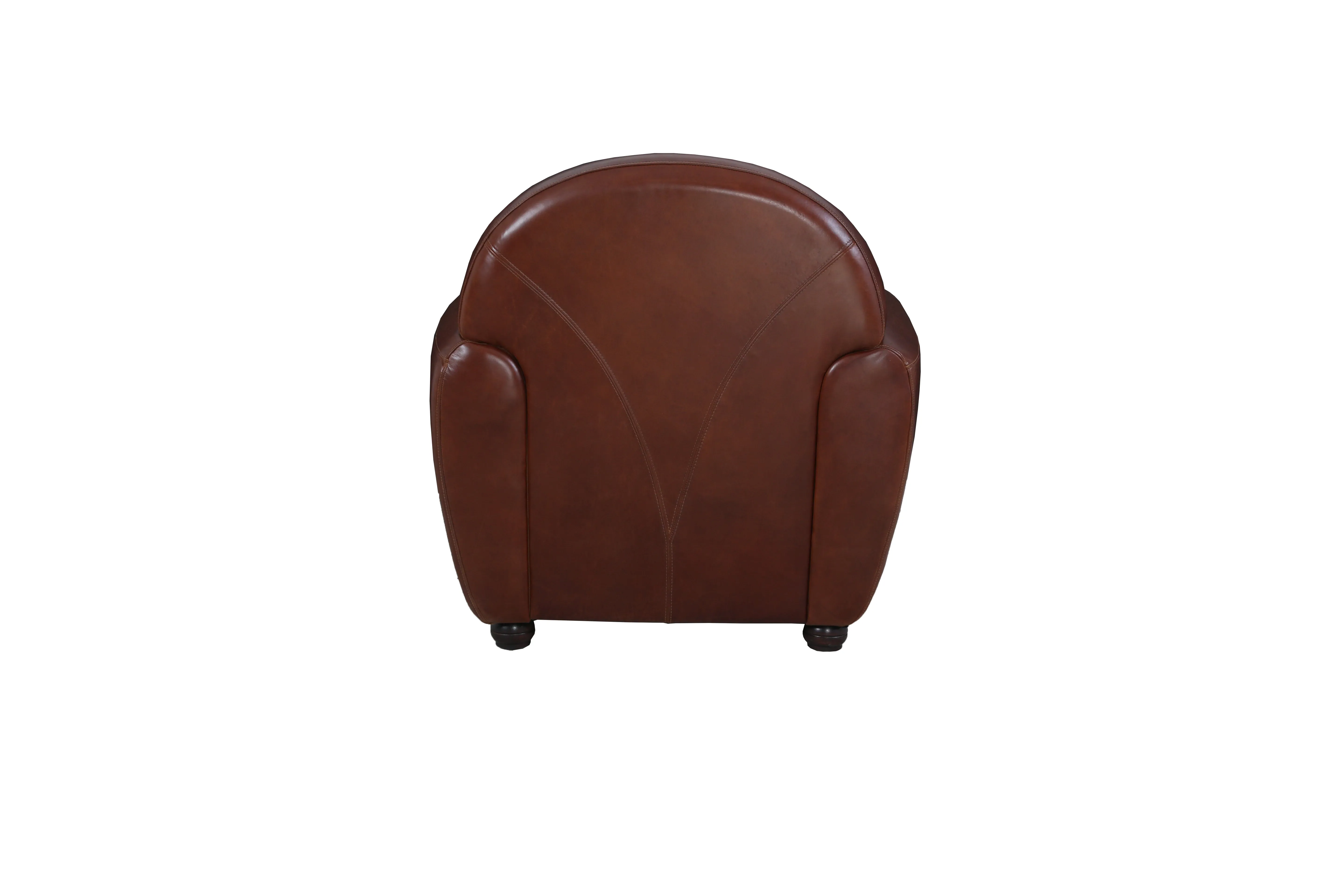 October Brown Leather Accent Chair
