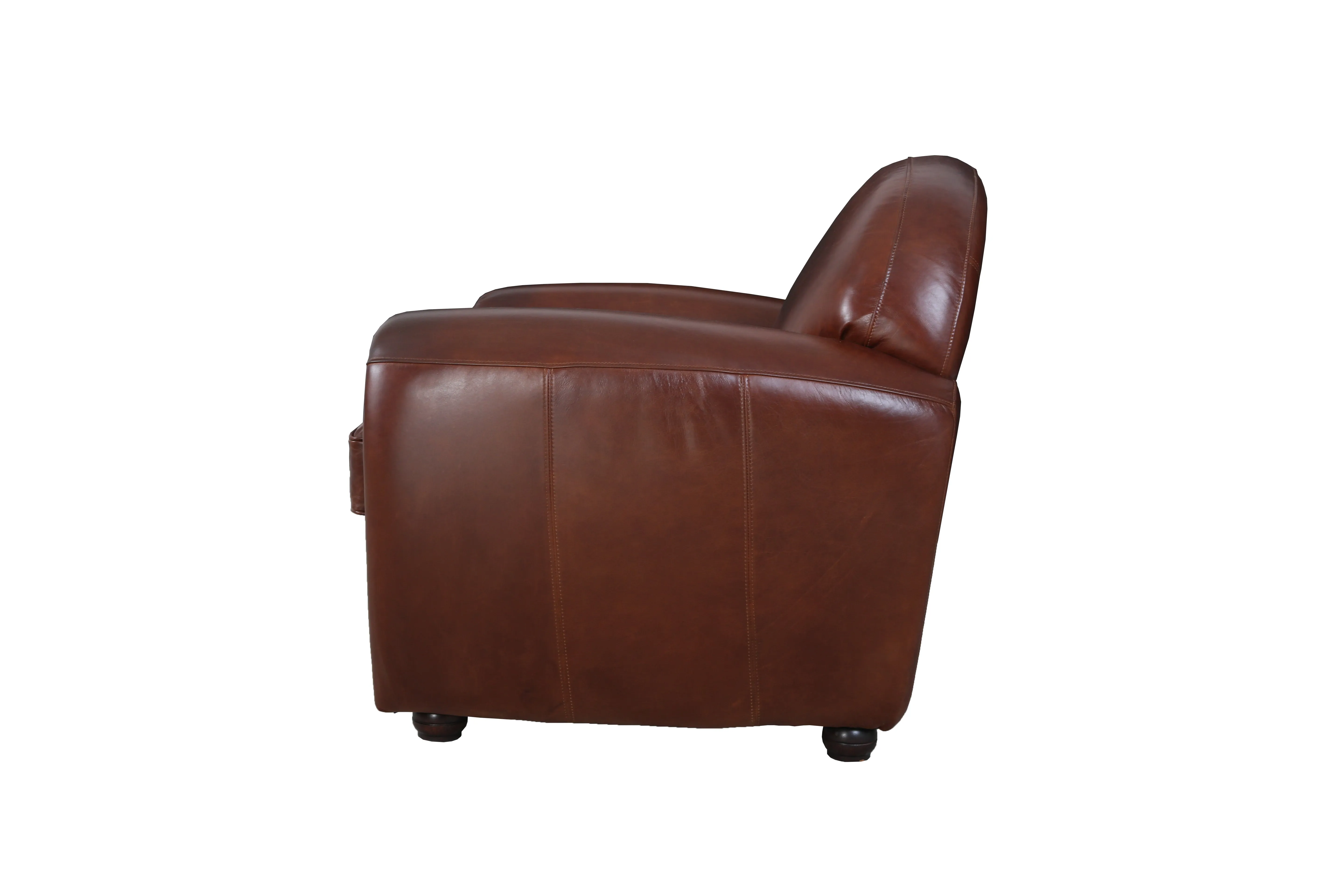 October Brown Leather Accent Chair