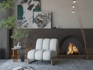 Off-White Boucle Chair size 78x78x75 cm