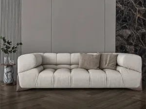 Off-White Sofa 240x87x40 cm