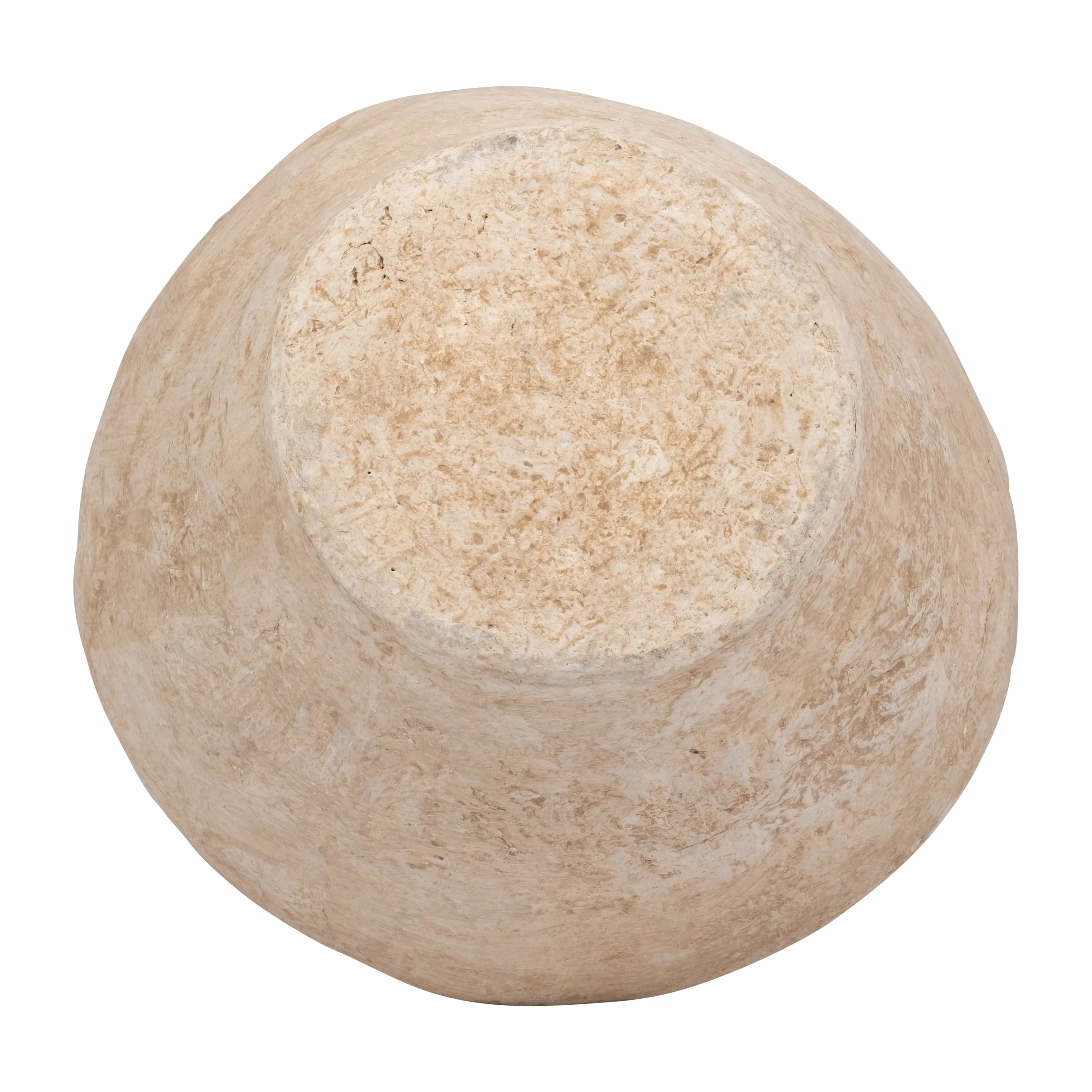PAPER MACHE, 14" VASE WITH HANDLES, WHITE