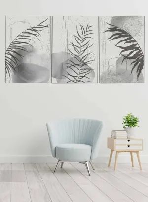 Plant Leaves Abstract Paintings(set of 3)