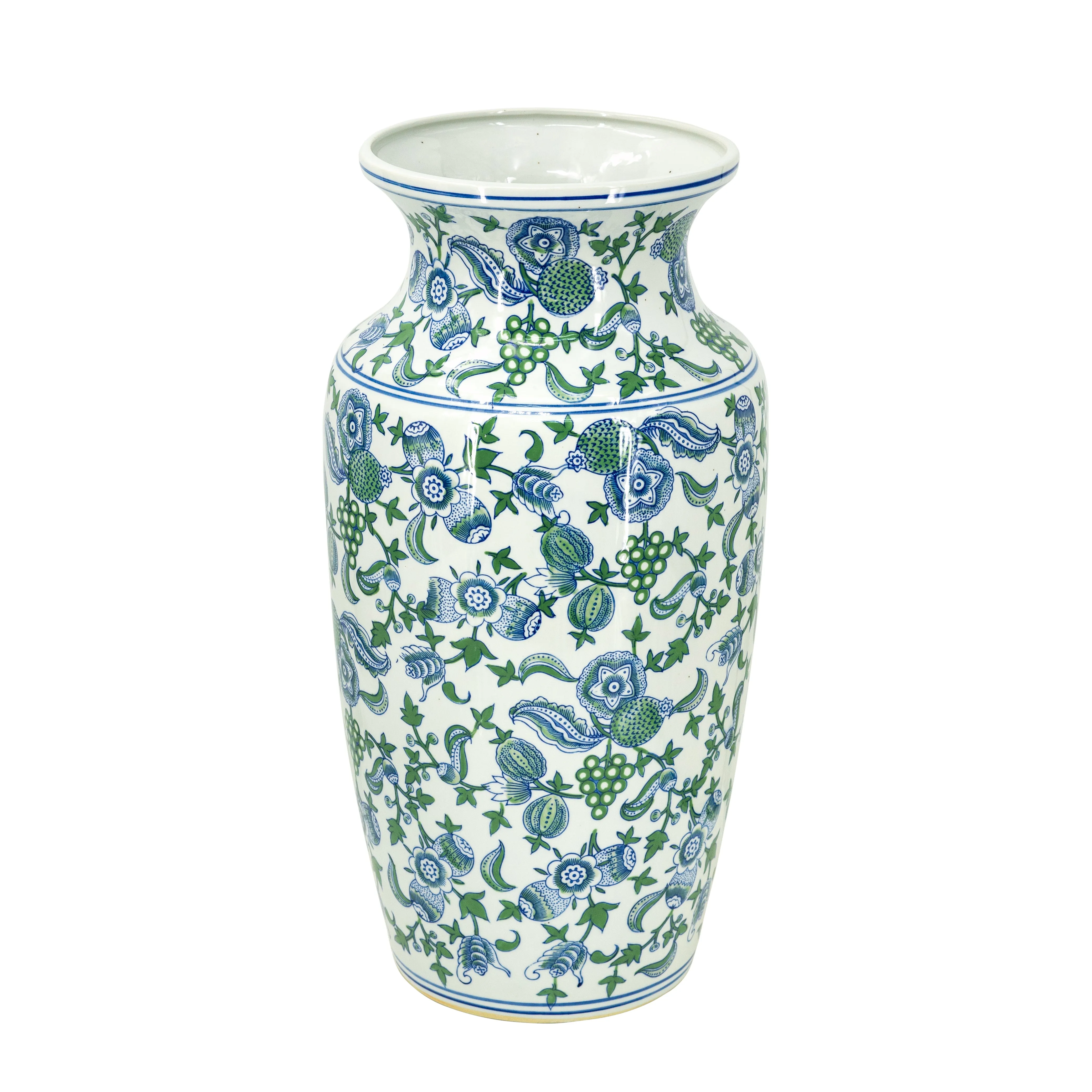 Porcelain Blue And White Cherry Blossom Vase