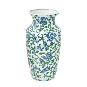 Porcelain Blue And White Cherry Blossom Vase