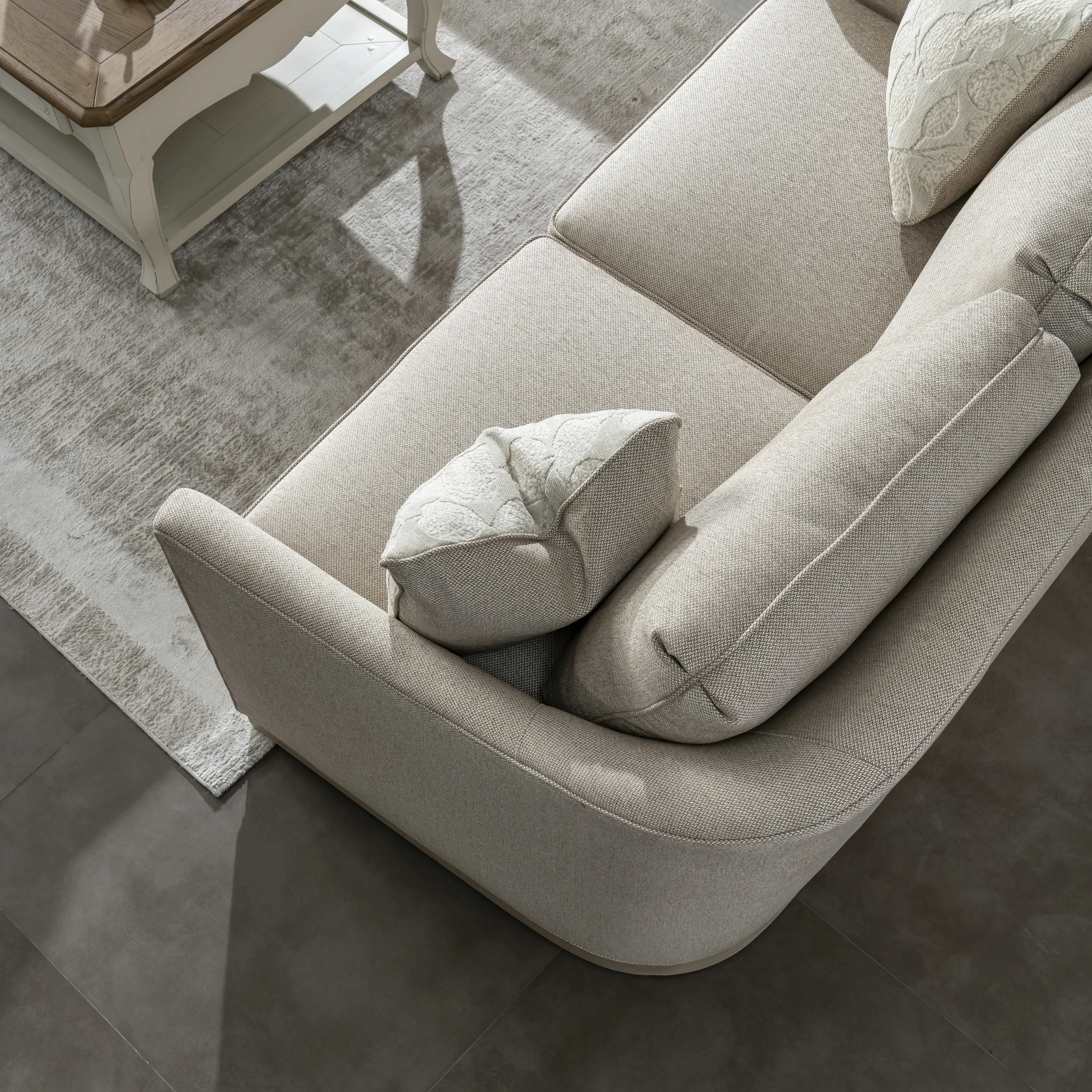 Rahaf Light Beige Loveseat (158cm)