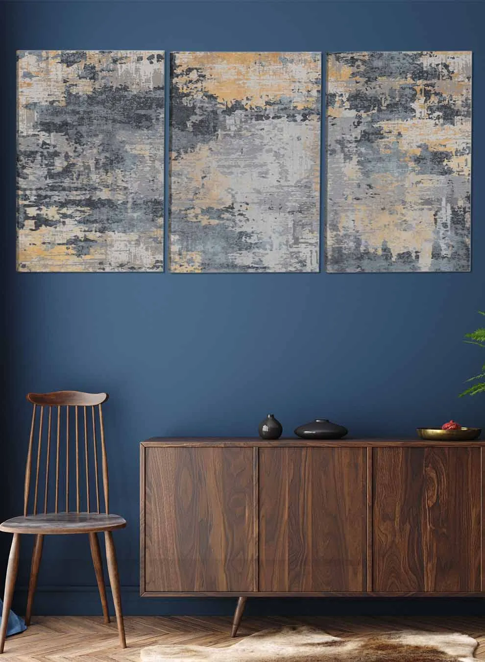 Retro Abstract Paintings(set of 3)