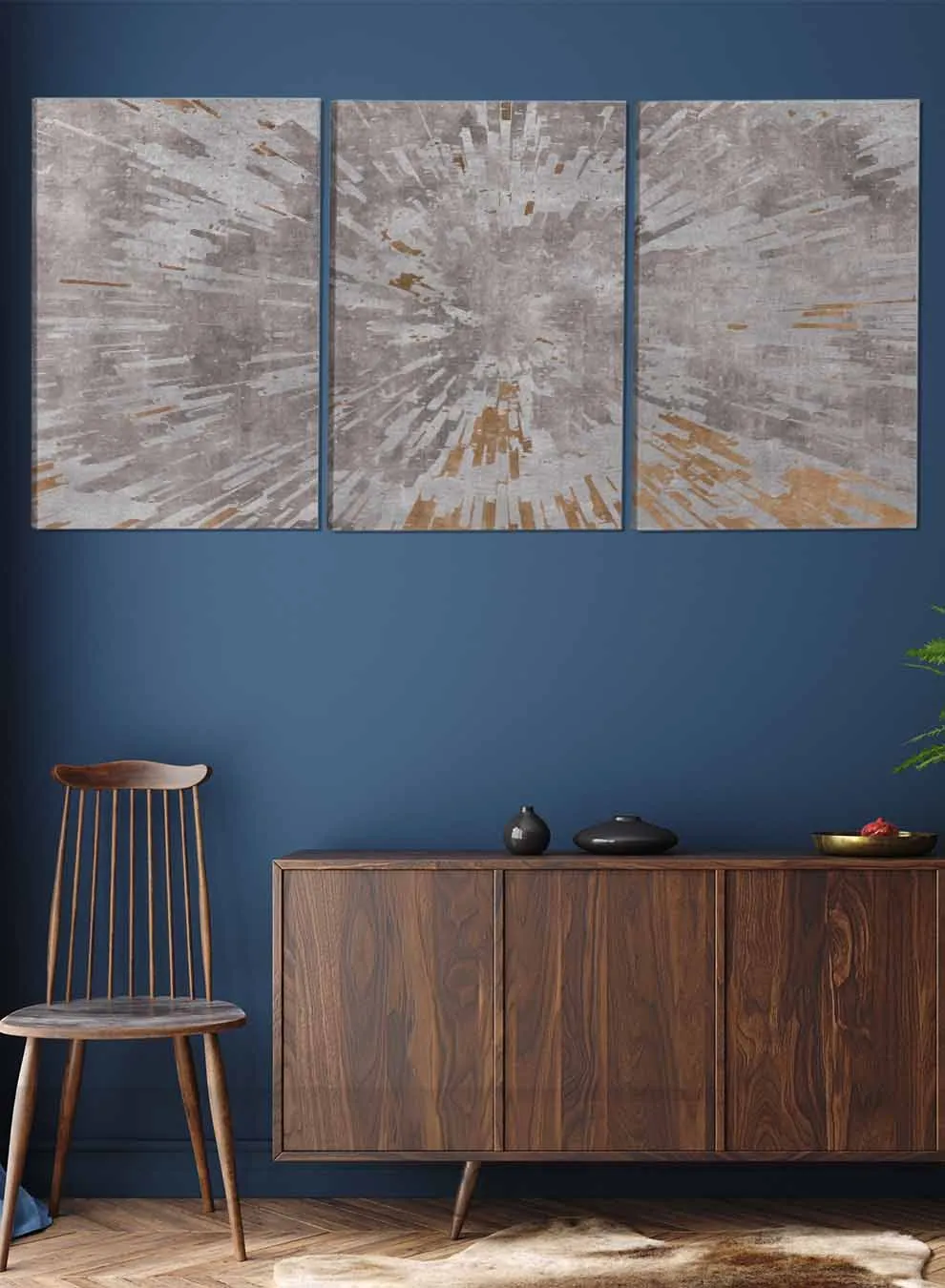Retro Pattern Abstract Paintings(set of 3)