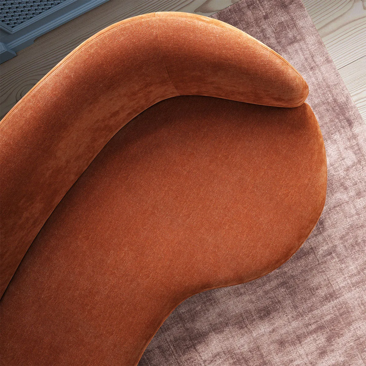 Rose Velvet 2.5 Seater Sofa (Right)