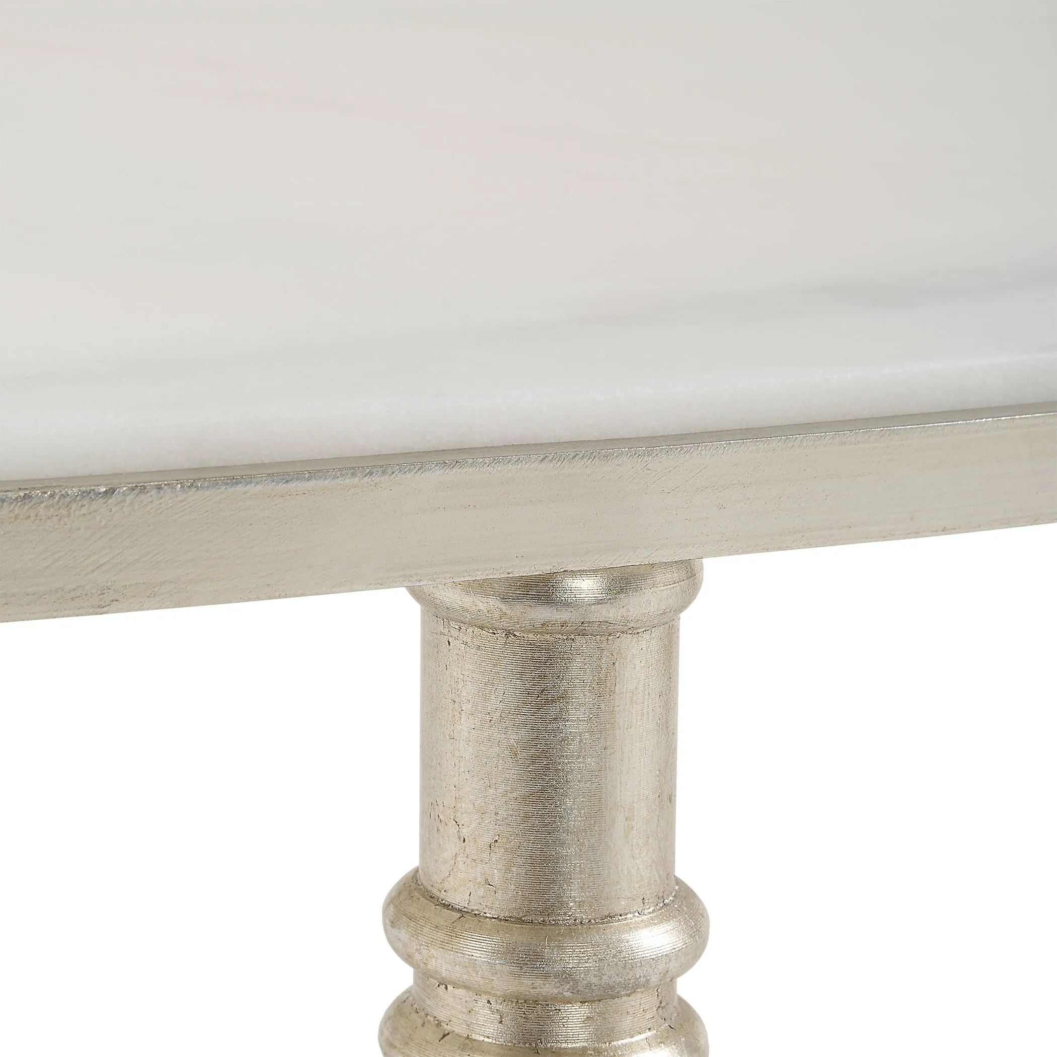 ROSHN 140 W x 43 H x 71 D Oval Coffee Table - Natural Marble Top
