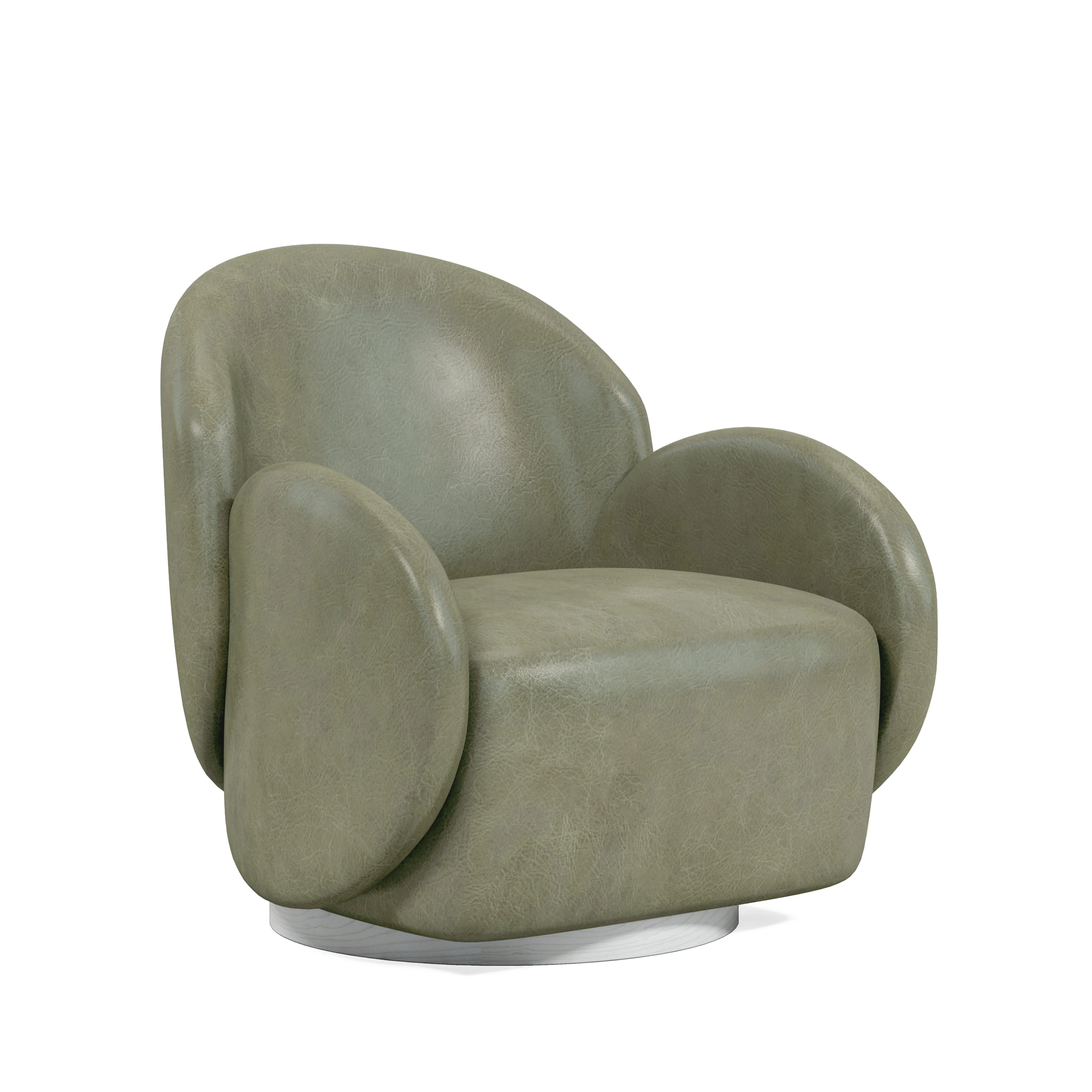 Rothko Leather Swivel Chair