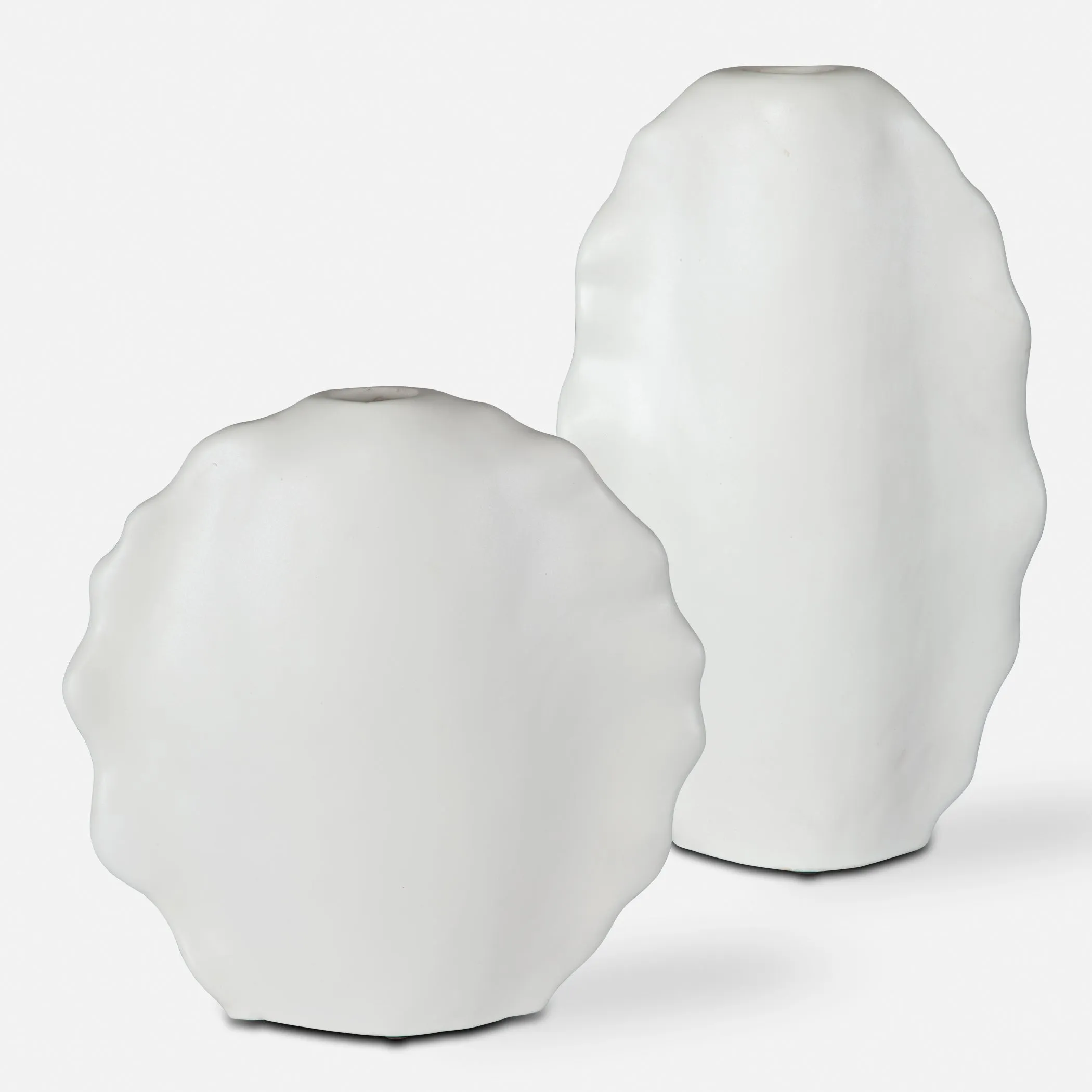 Ruffled Feathers Vases, S/2