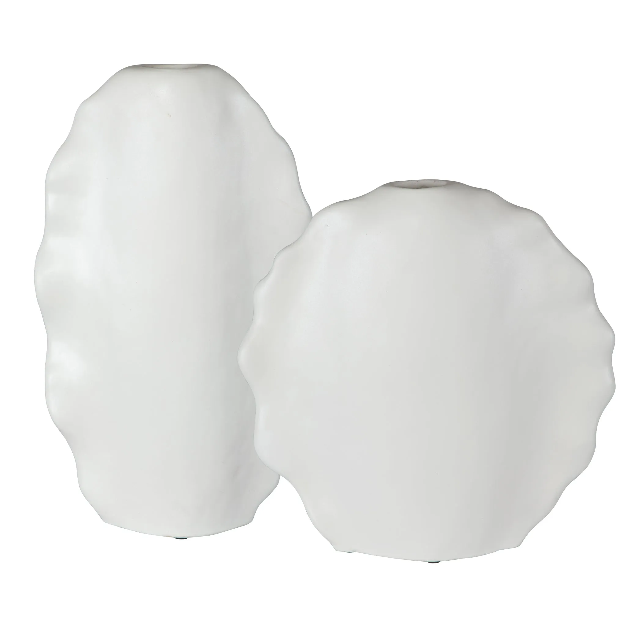 Ruffled Feathers Vases, S/2