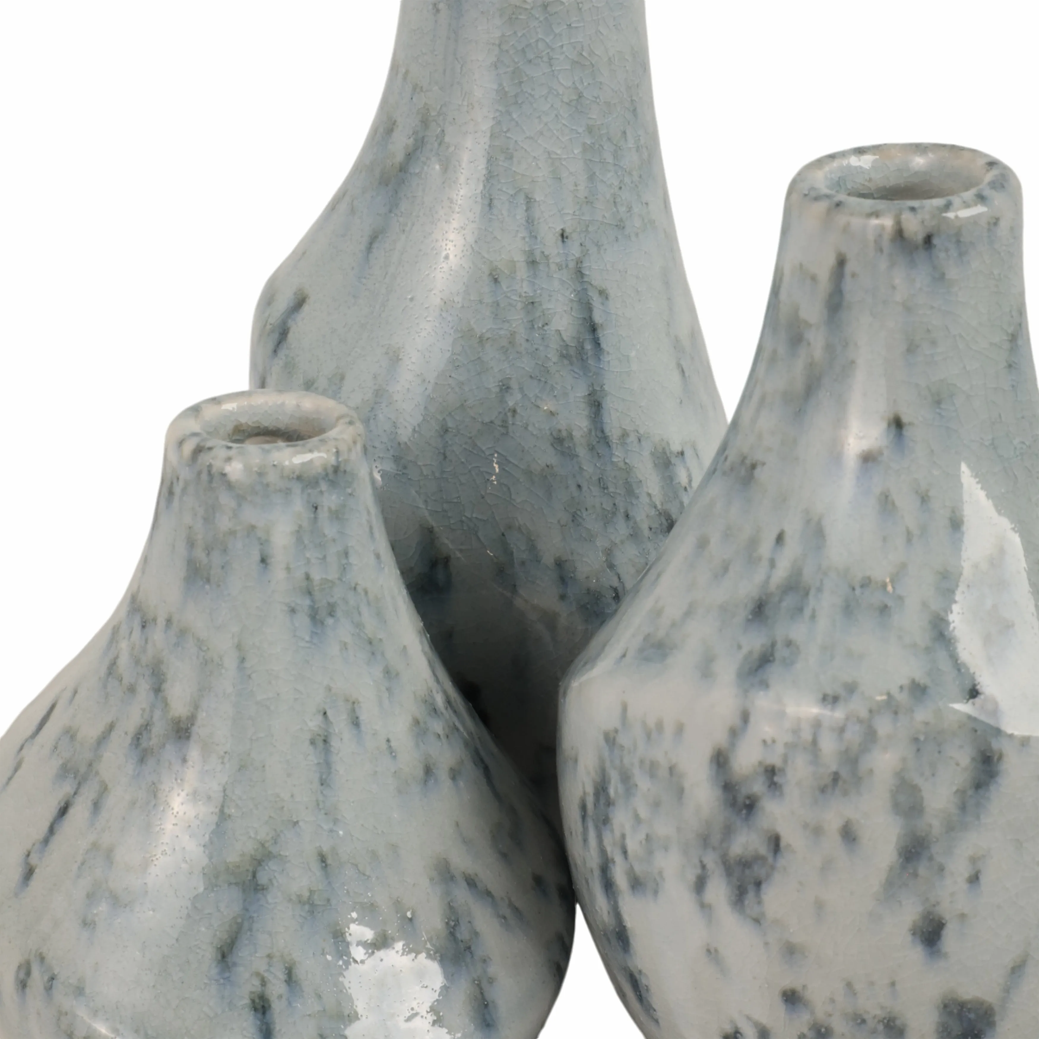 S/3 5/7/9" Klamath Ceramic Vases, Multi