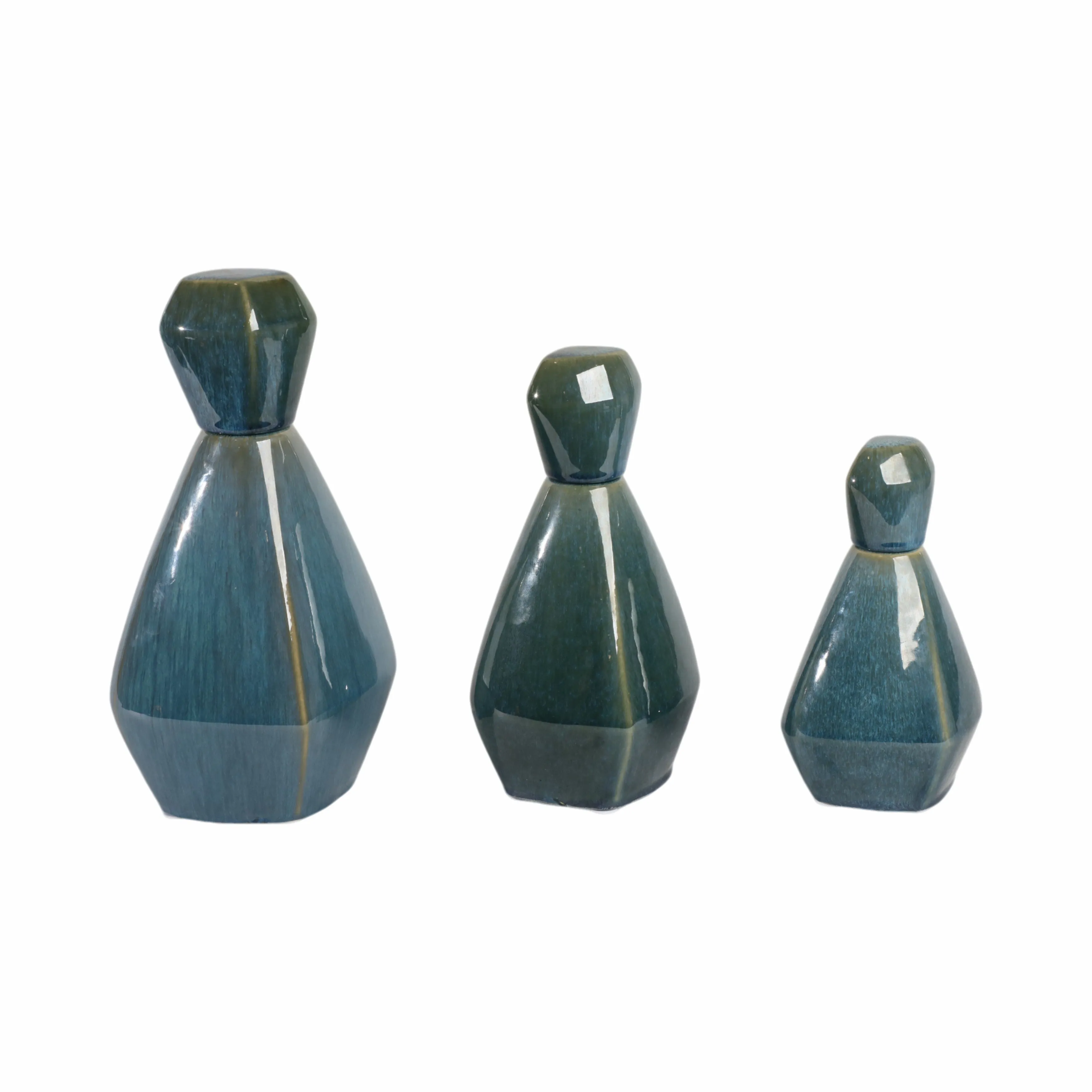 S/3 9/11/13" Corvallis Ceramic Bottles