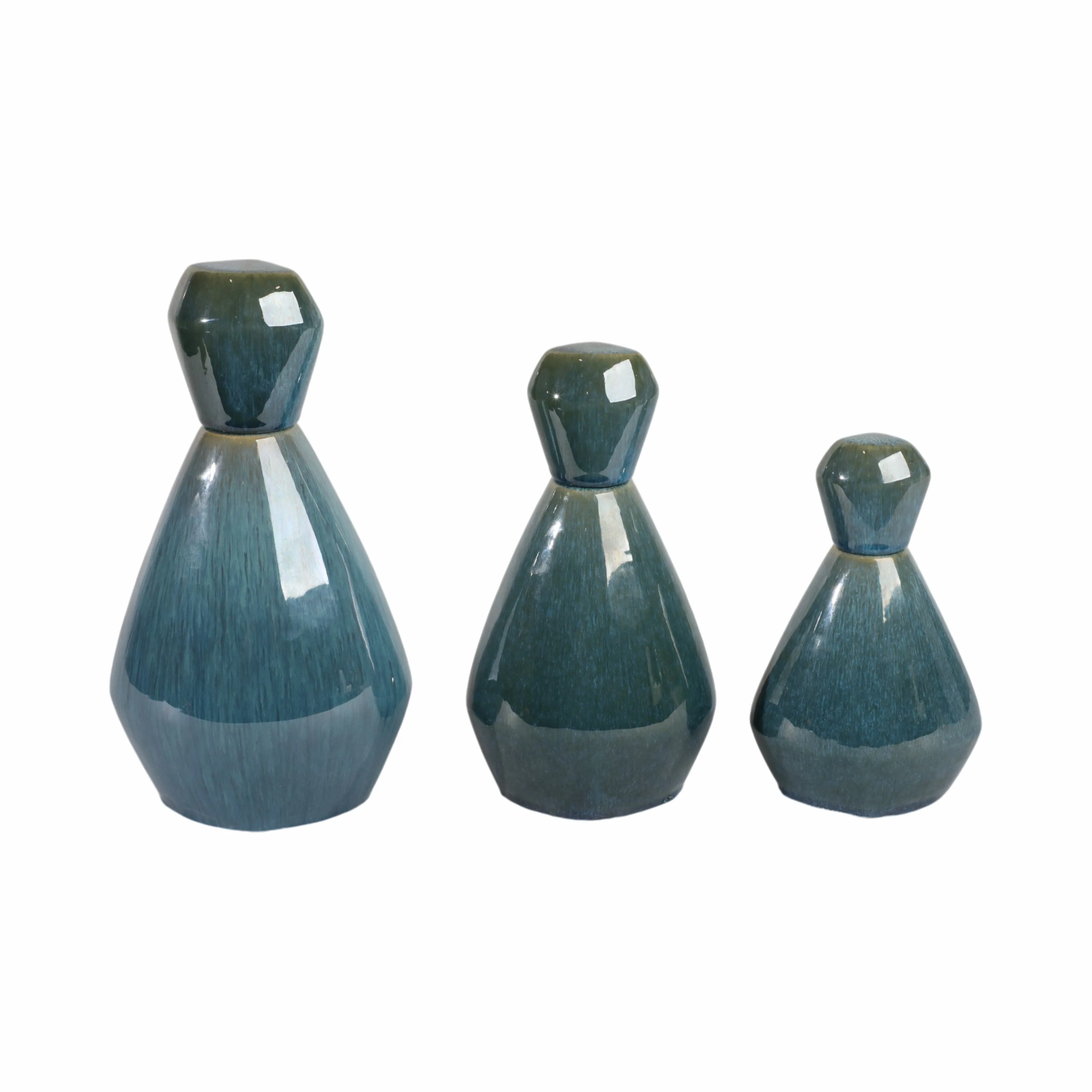 S/3 9/11/13" Corvallis Ceramic Bottles
