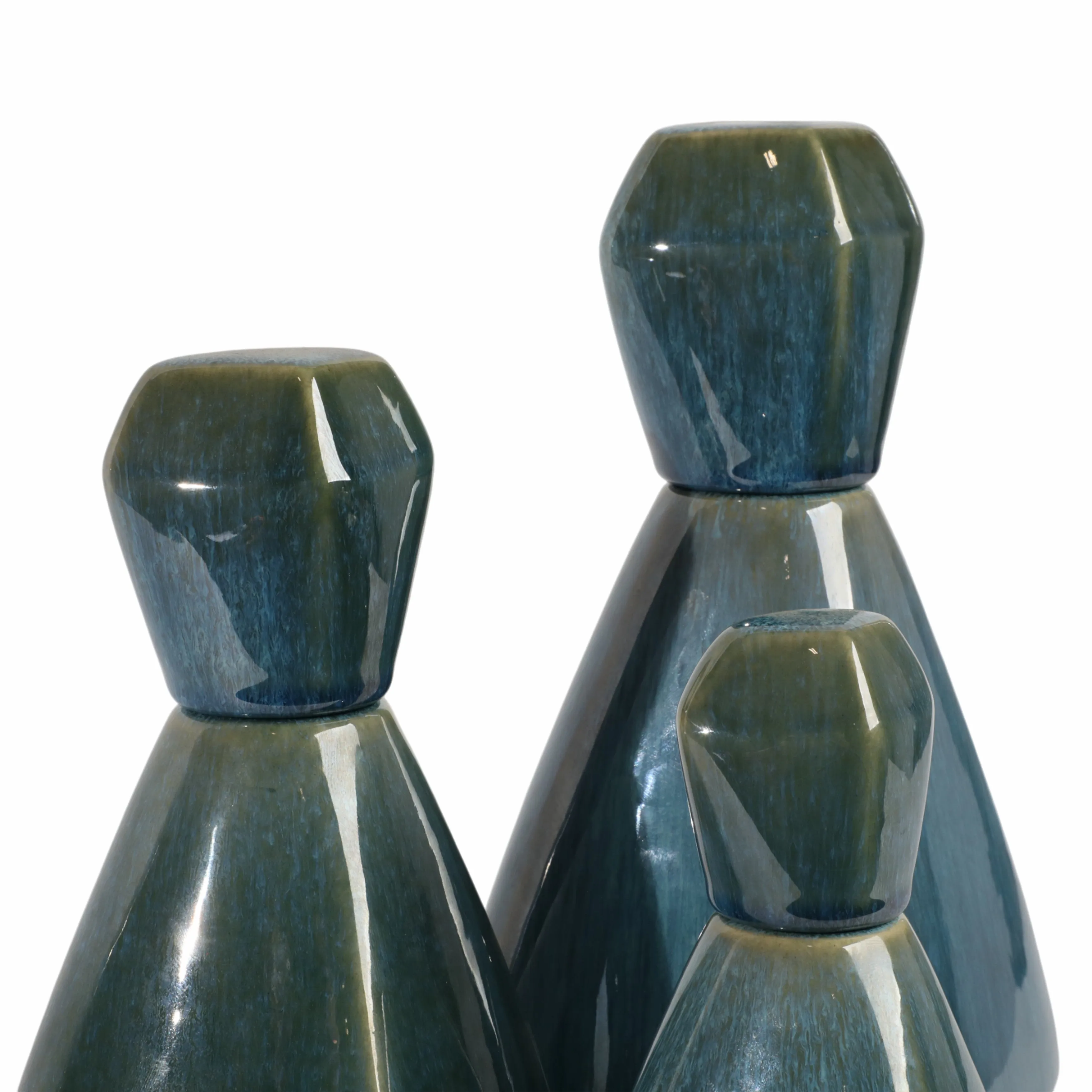 S/3 9/11/13" Corvallis Ceramic Bottles