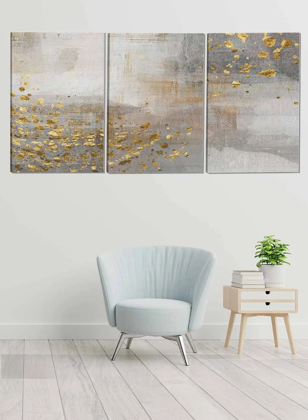 Speckled Vintage Abstract Paintings(set of 3)