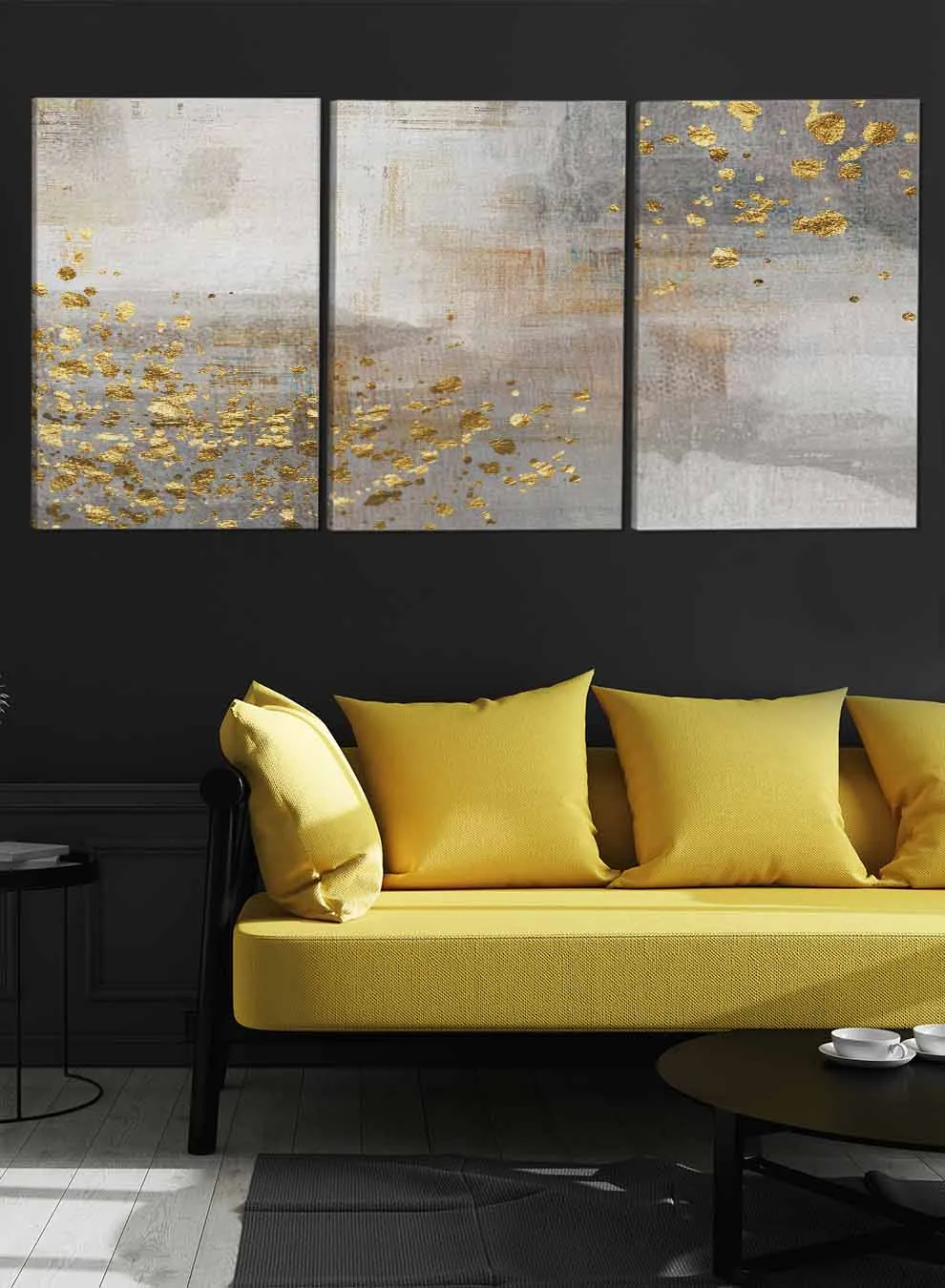Speckled Vintage Abstract Paintings(set of 3)