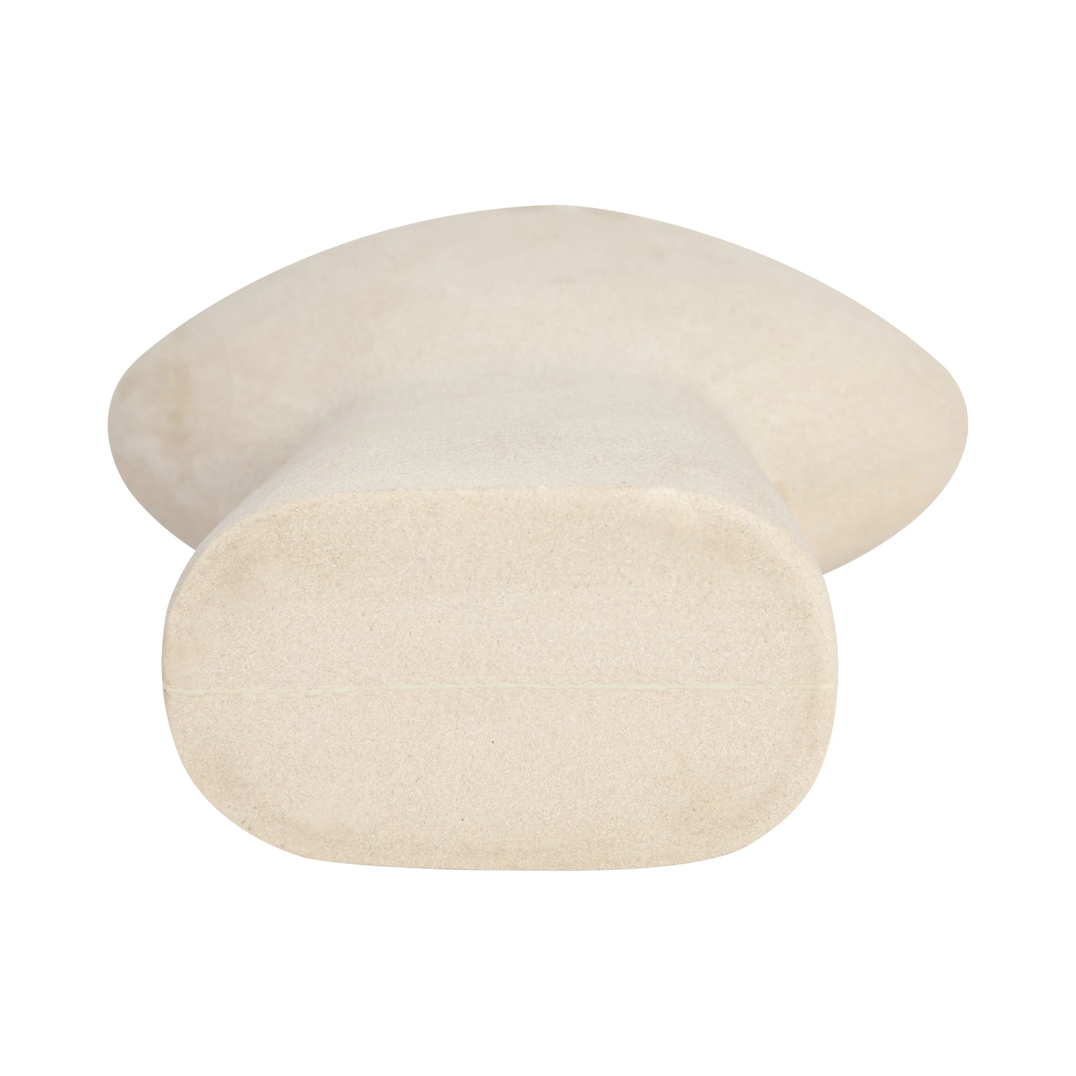 STONE, 7" BULBOUS VASE, NATURAL