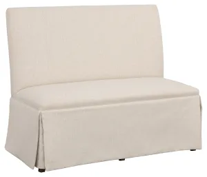 Straight Back Skirted Armless Banquette 48"