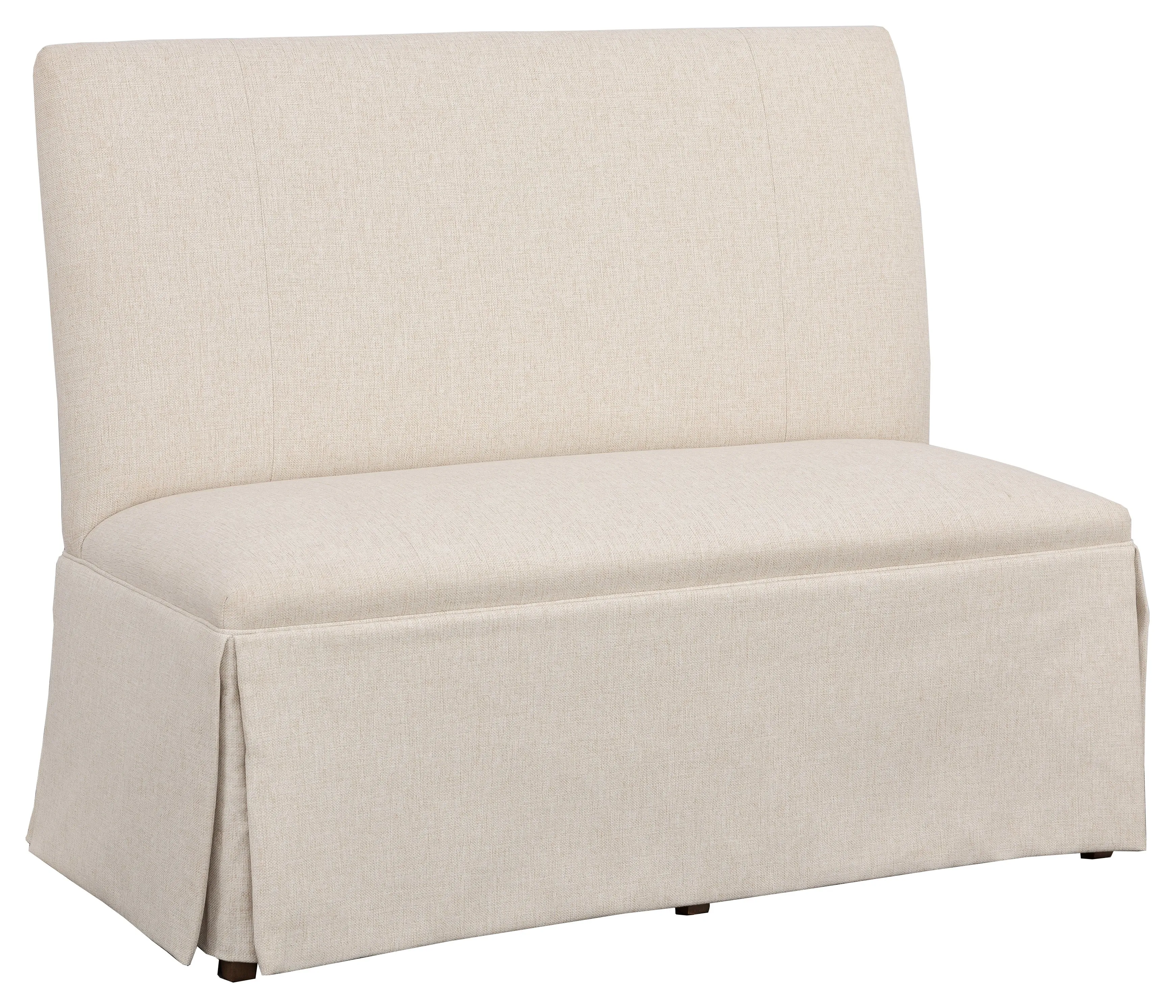 Straight Back Skirted Armless Banquette 48"