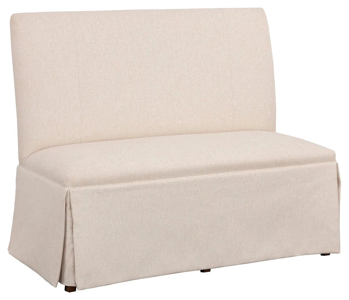 Straight Back Skirted Armless Banquette 48"