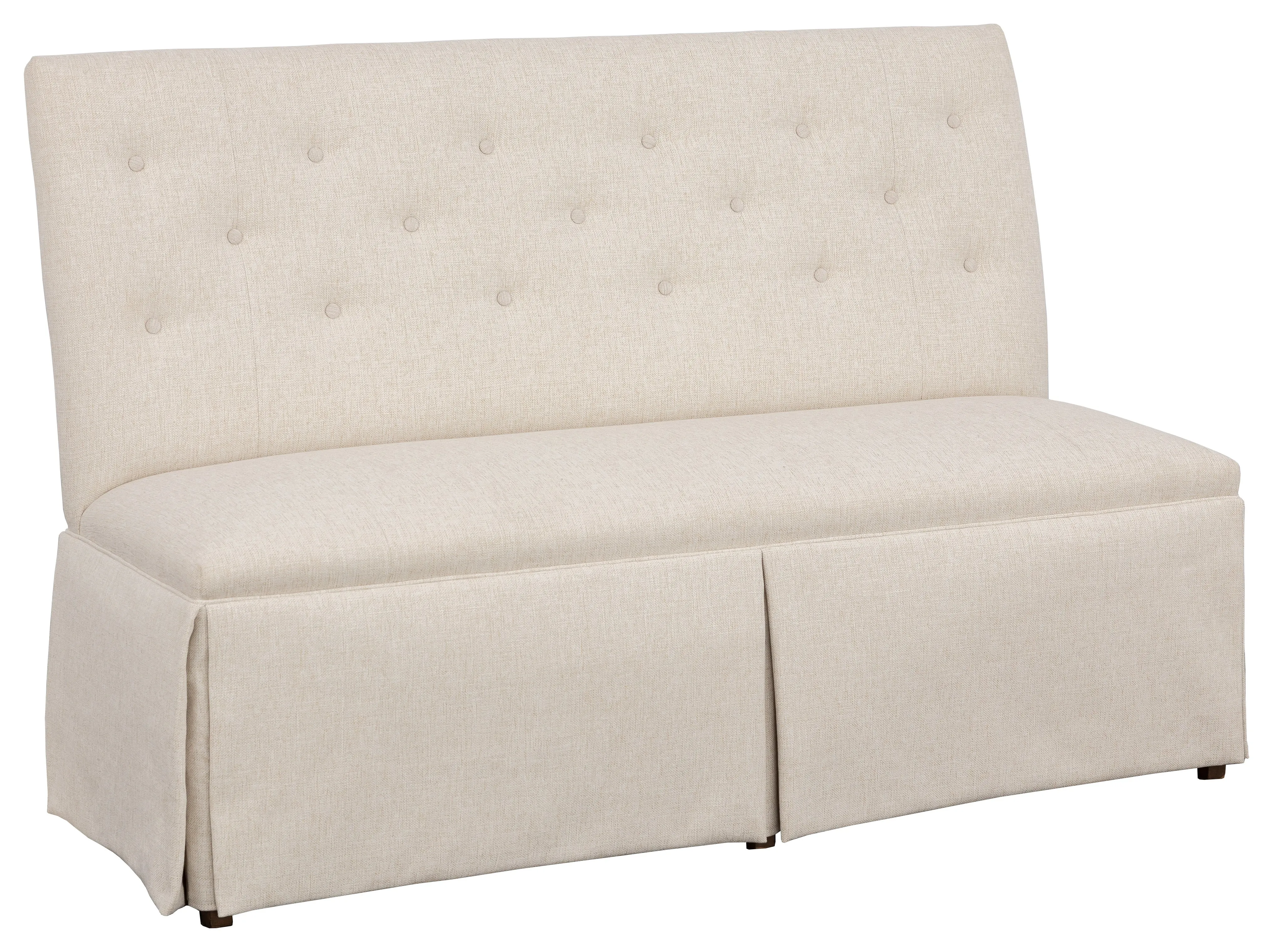 Straight Back Skirted Armless Banquette 60"