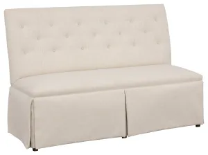 Straight Back Skirted Armless Banquette 60"
