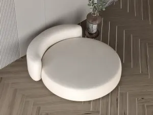 Sugar-colored Chanel fabric chair size 90x115x70 cm