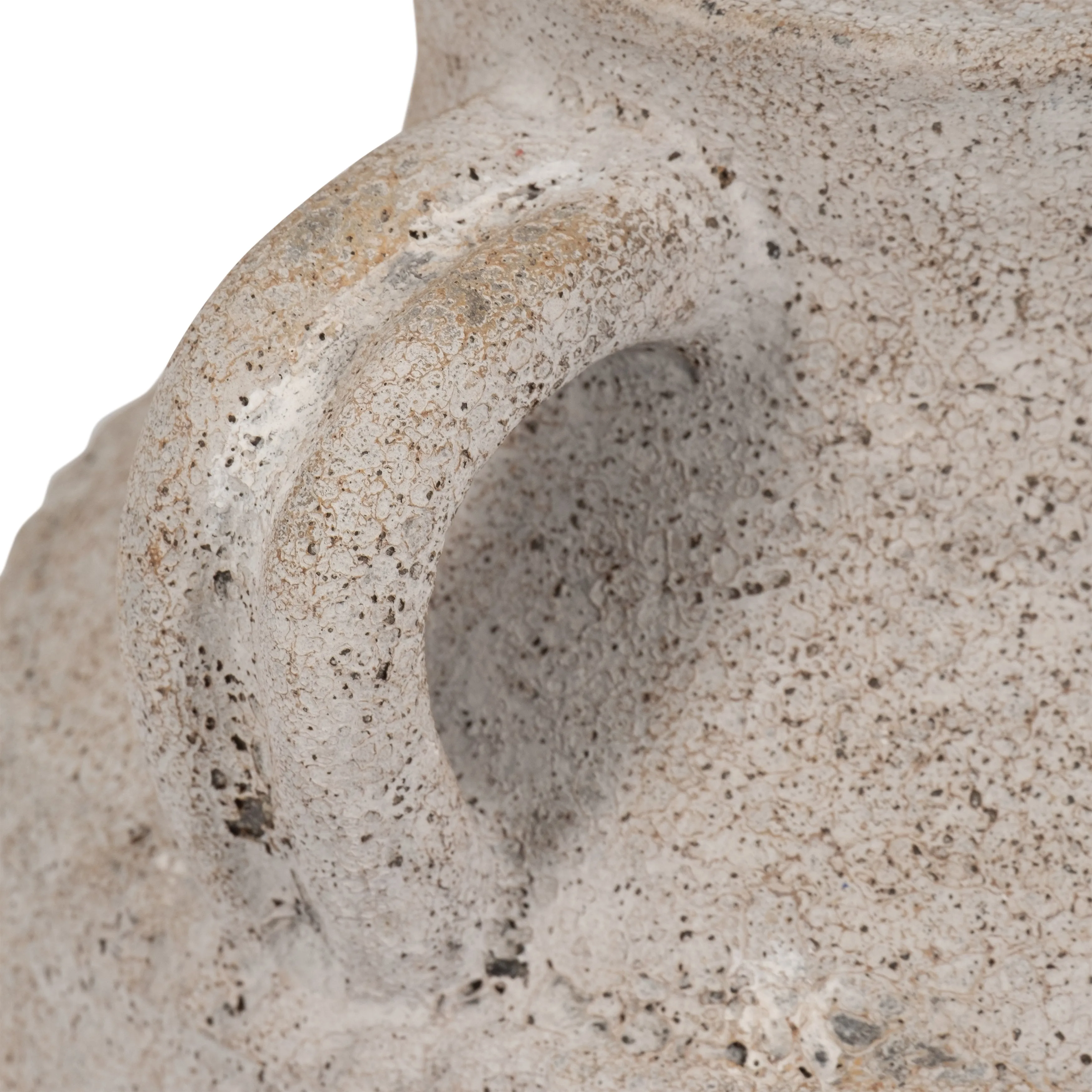 Terracotta, 10" Triple Handle Jug, Ivory