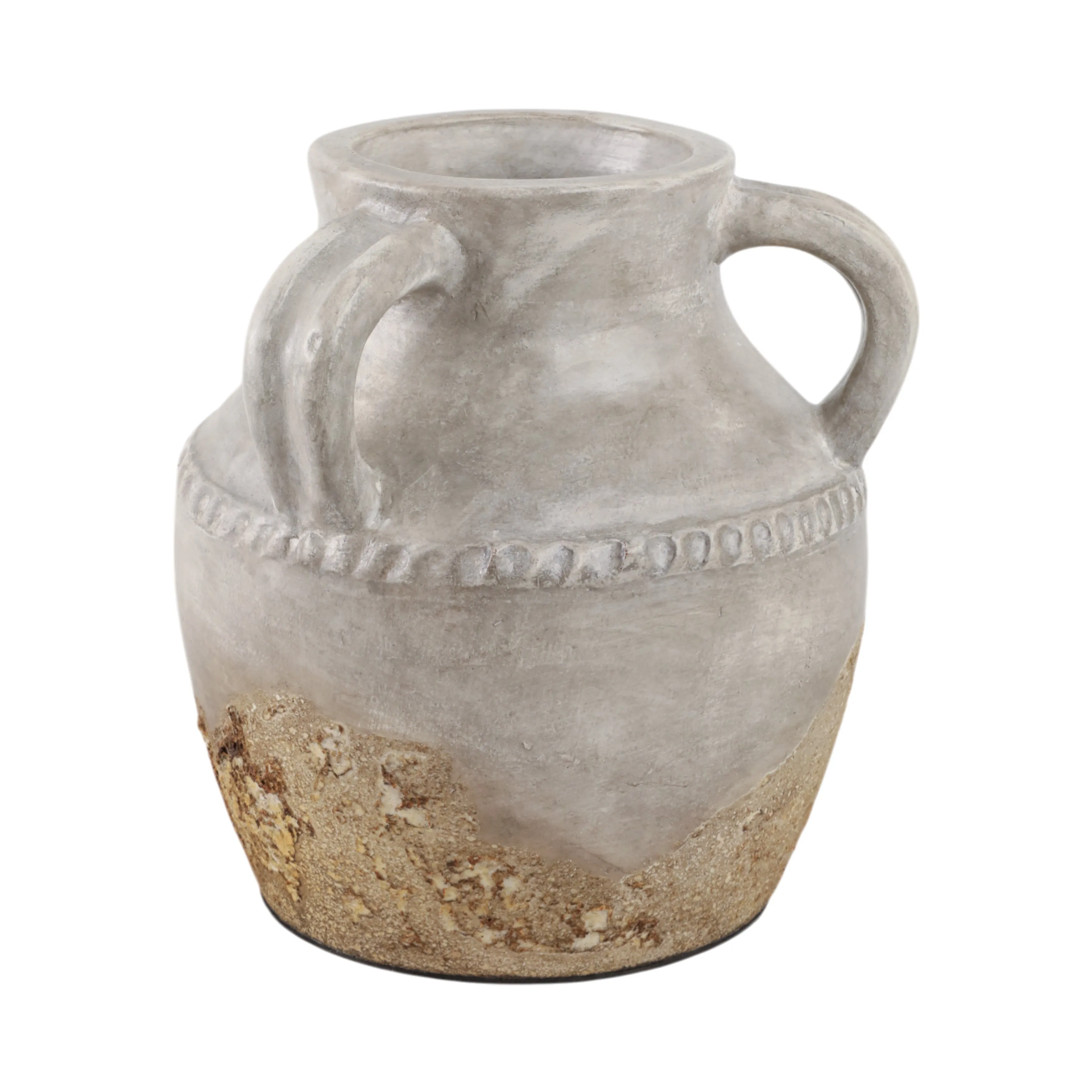 Terracotta, 10" Triple Handle Jug, Reactive Glaze