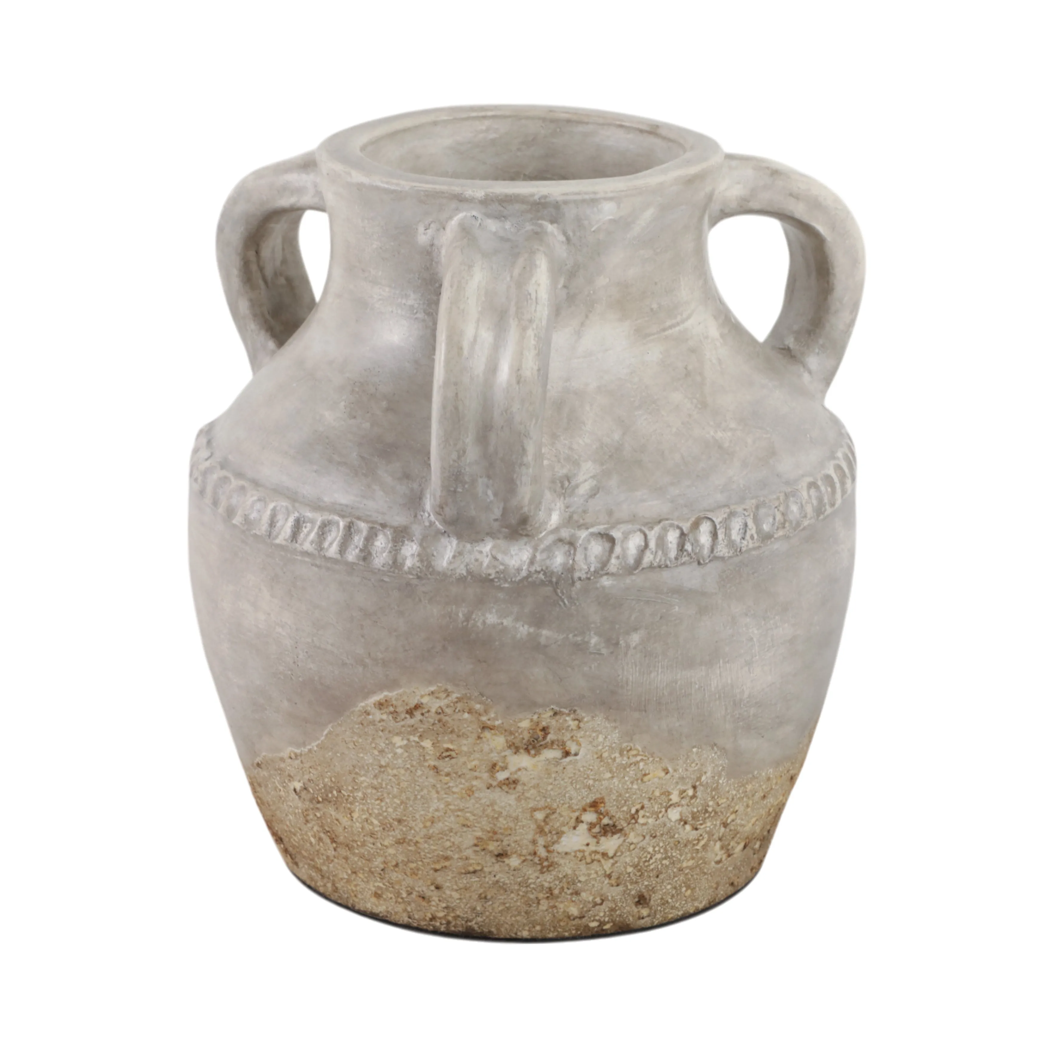 Terracotta, 10" Triple Handle Jug, Reactive Glaze