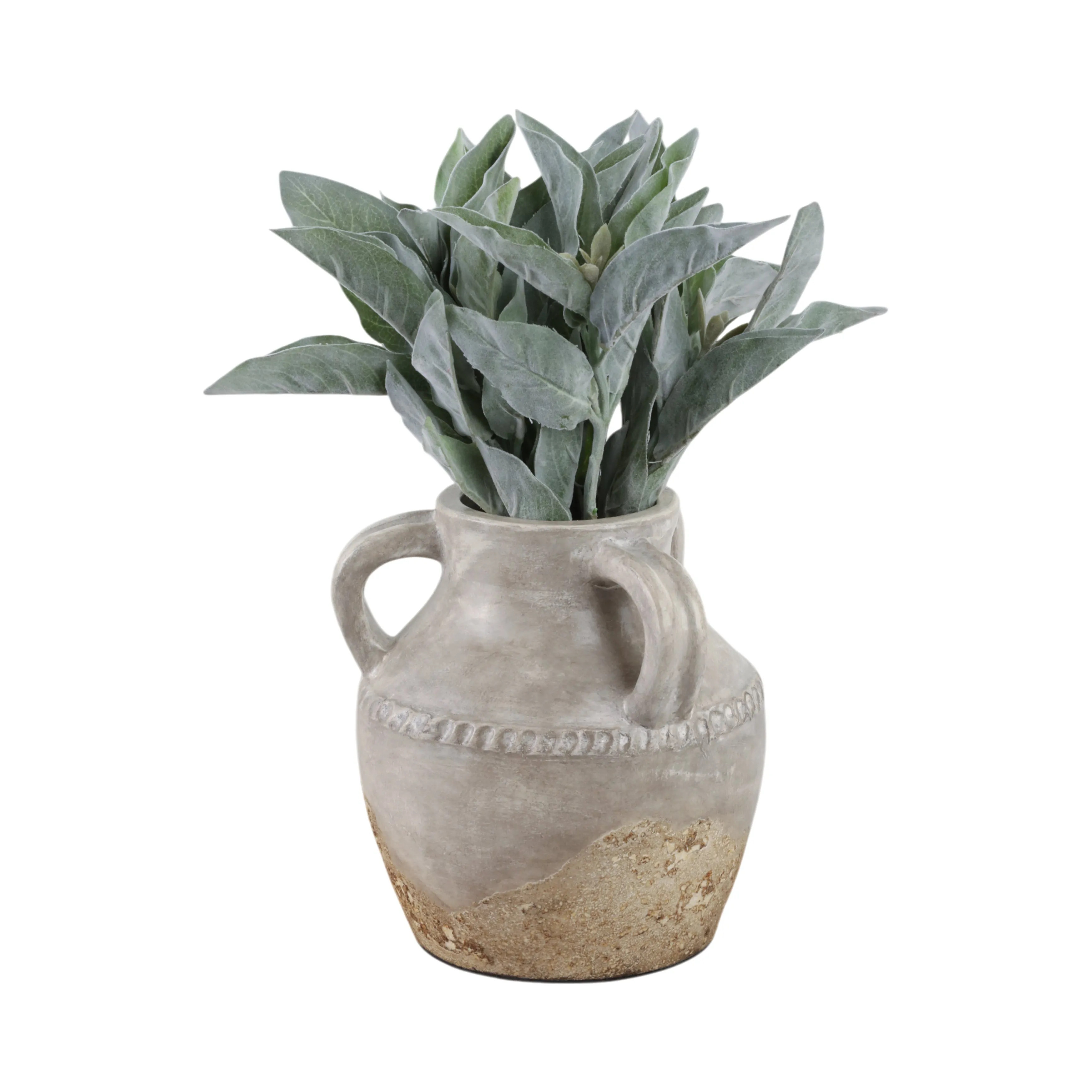Terracotta, 10" Triple Handle Jug, Reactive Glaze