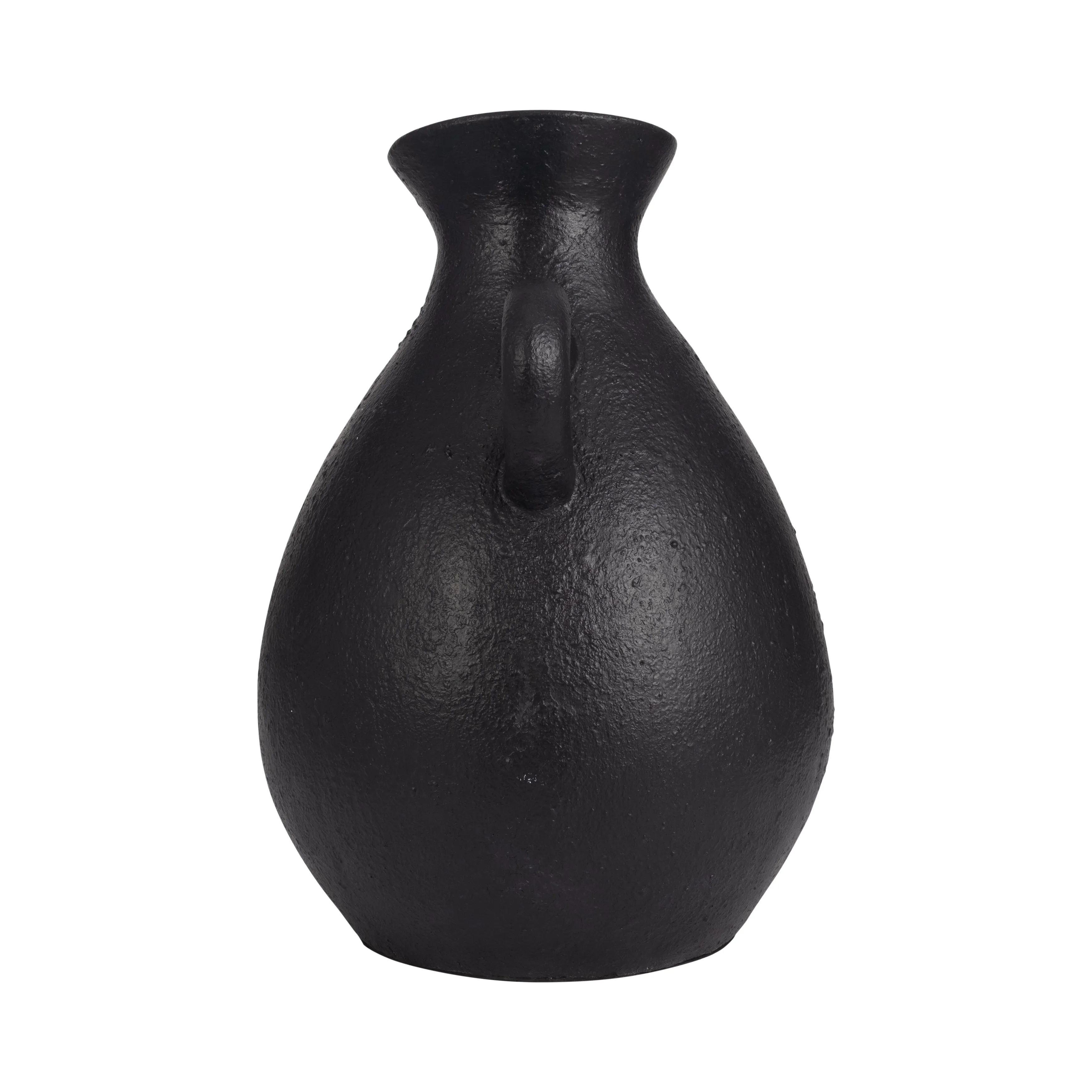 TERRACOTTA, 19" ORGANIC JUG WITH HANDLE, BLACK