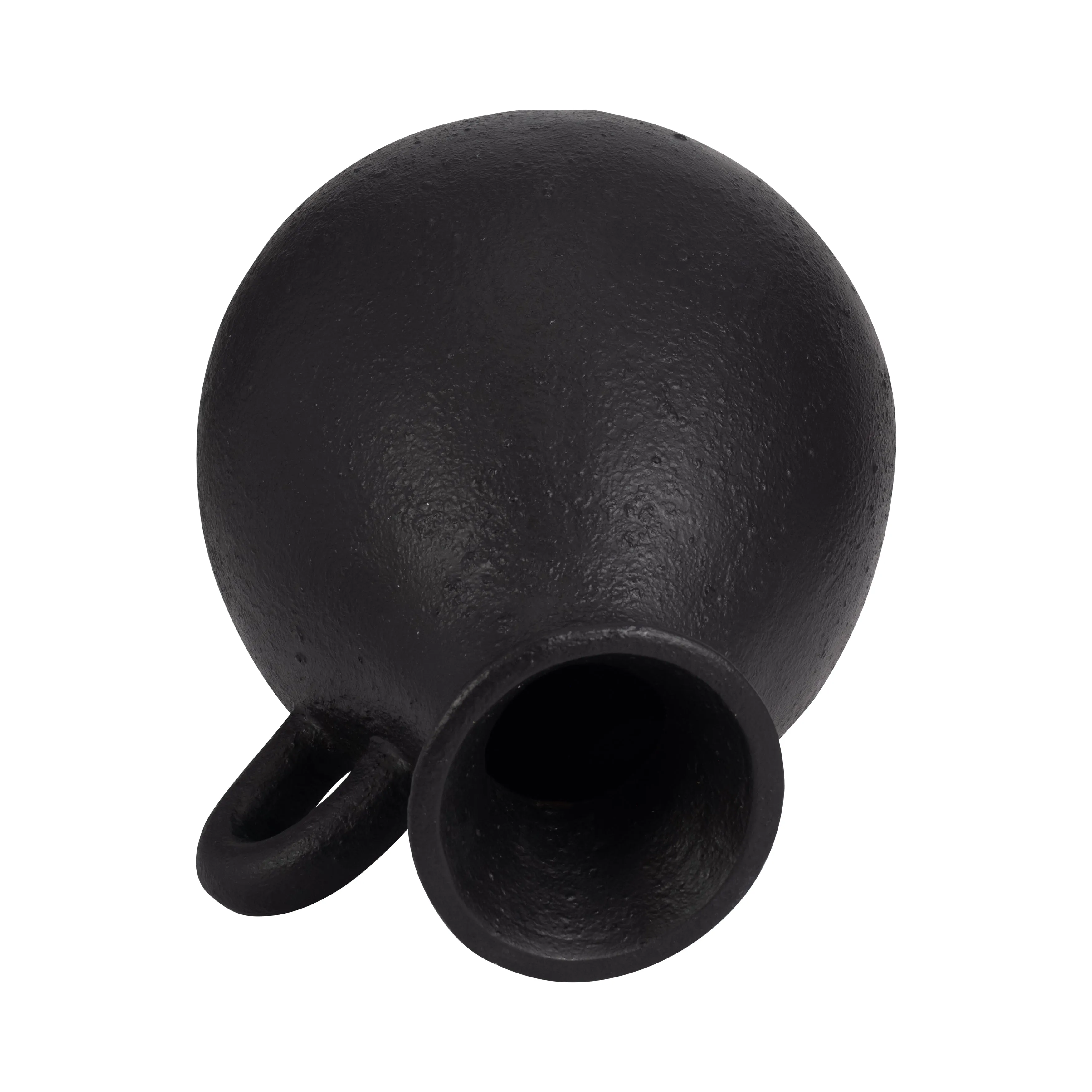 TERRACOTTA, 19" ORGANIC JUG WITH HANDLE, BLACK