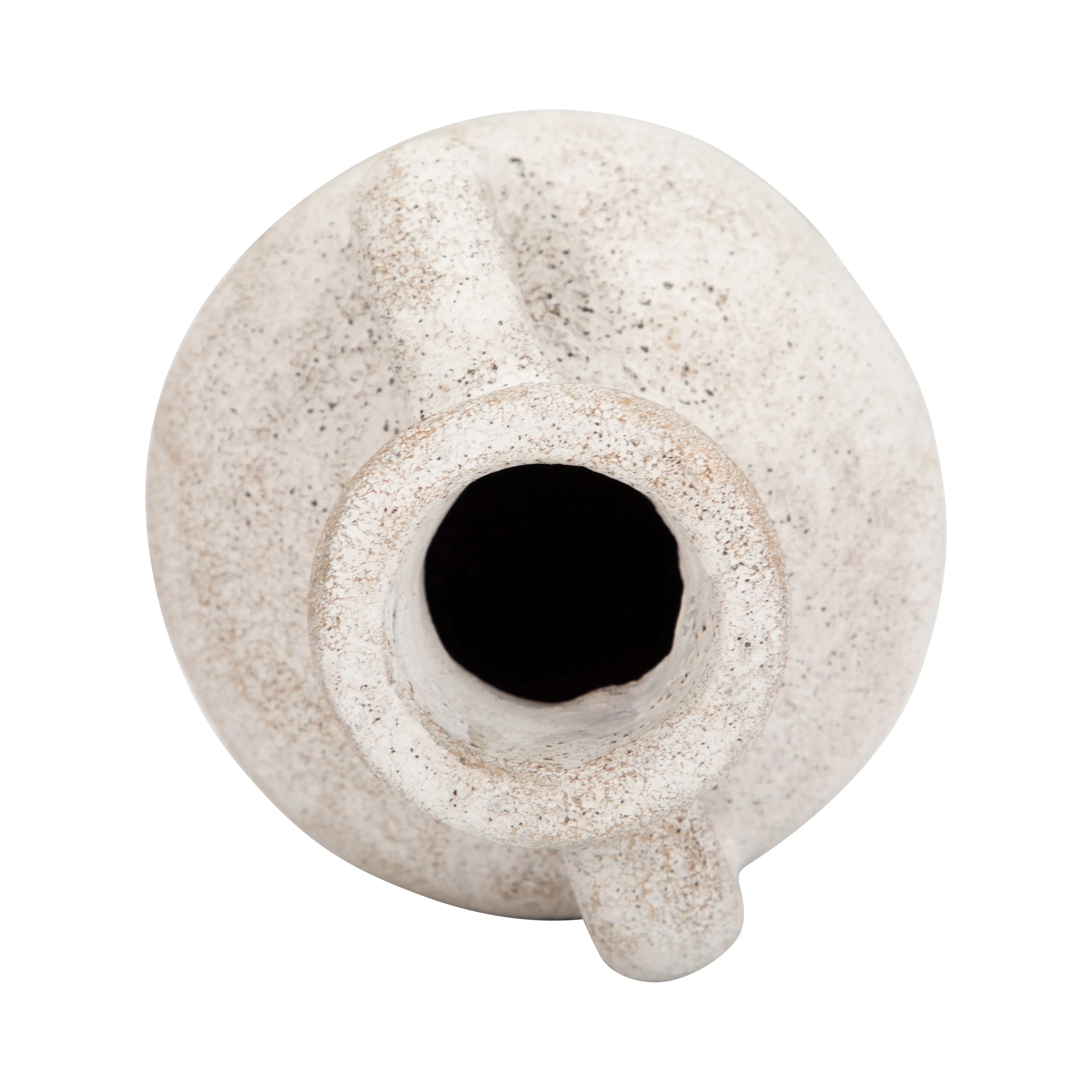 Terracotta, 7" Double Handle Vase, Ivory