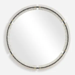 Uttermost Crystalline Round Mirror