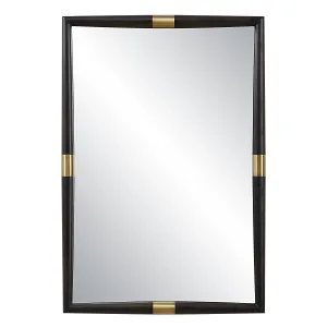 Uttermost Larkin Dark Wood & Brass Mirror