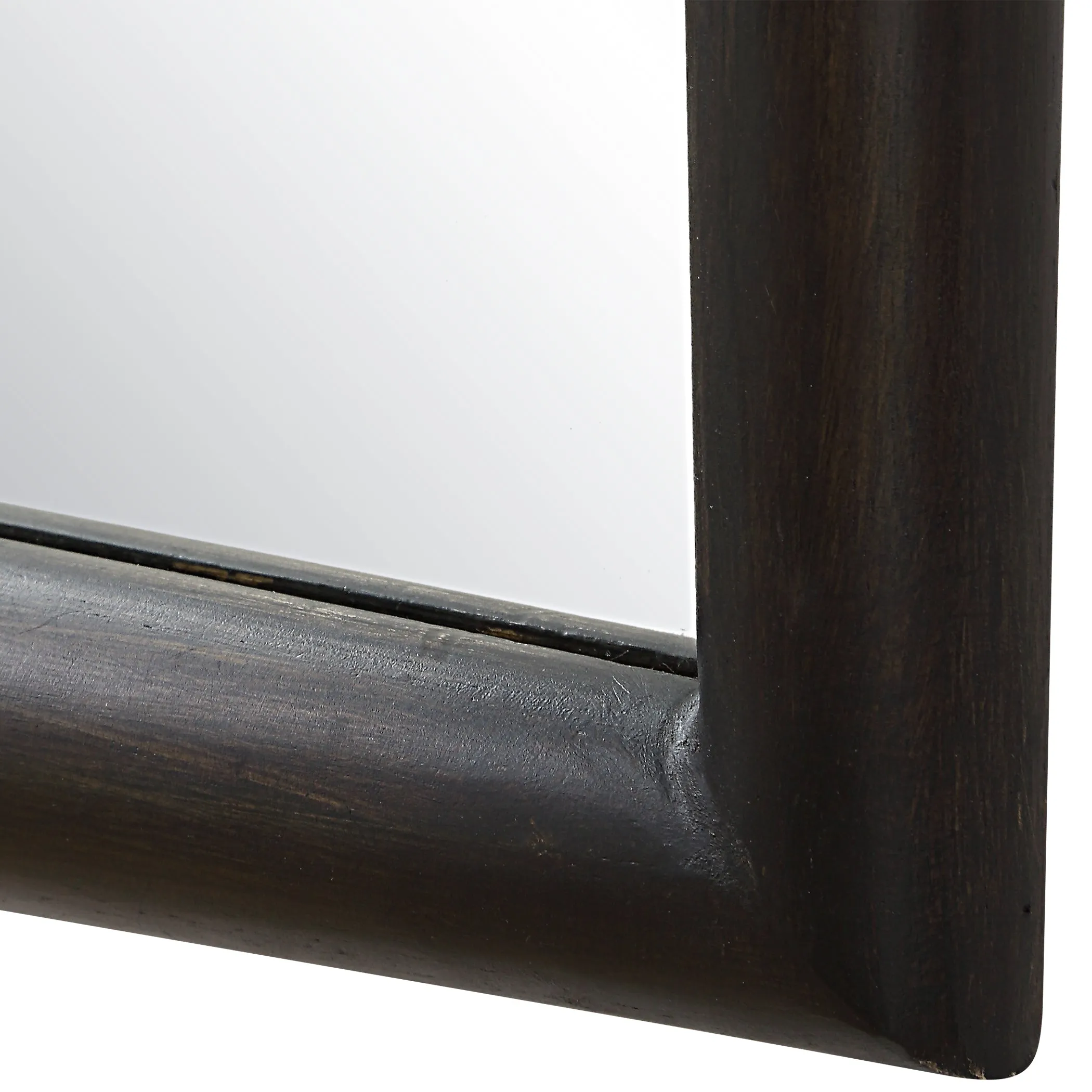 Uttermost Larkin Dark Wood & Brass Mirror