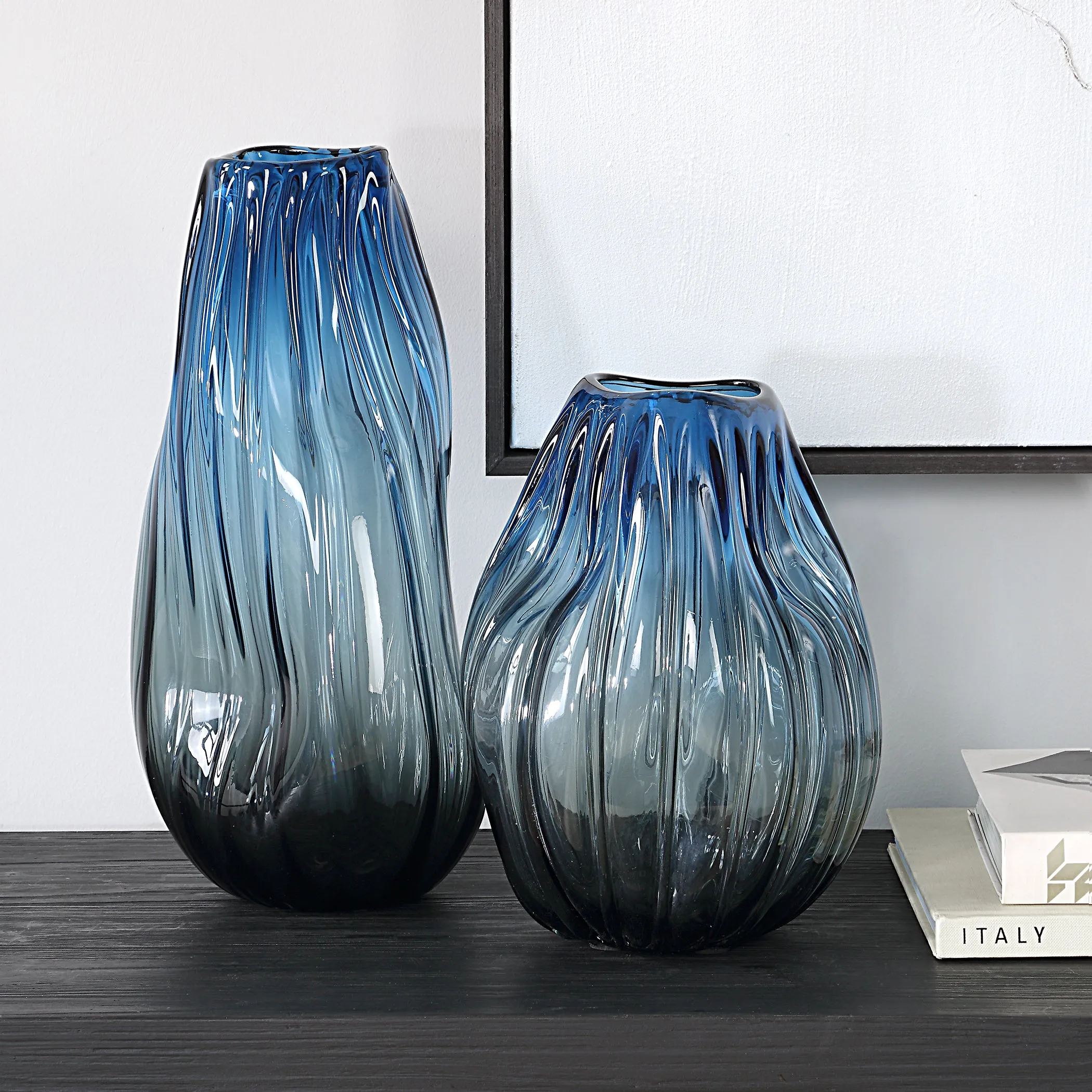 Uttermost Midnight Horizon Vases Set/2