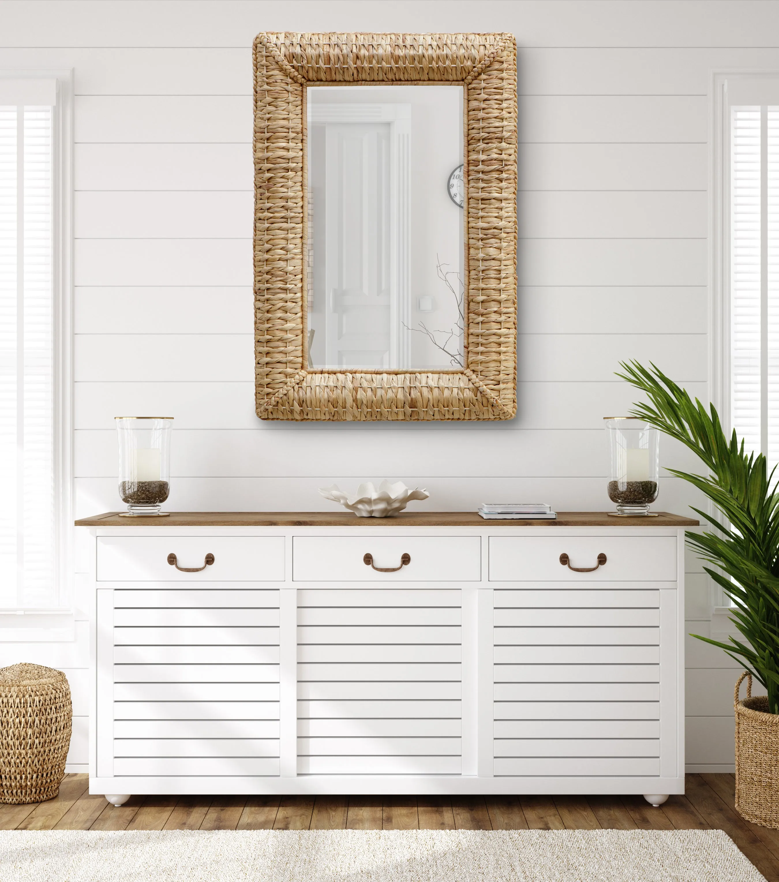 Uttermost Twisted Seagrass Rectangle Mirror
