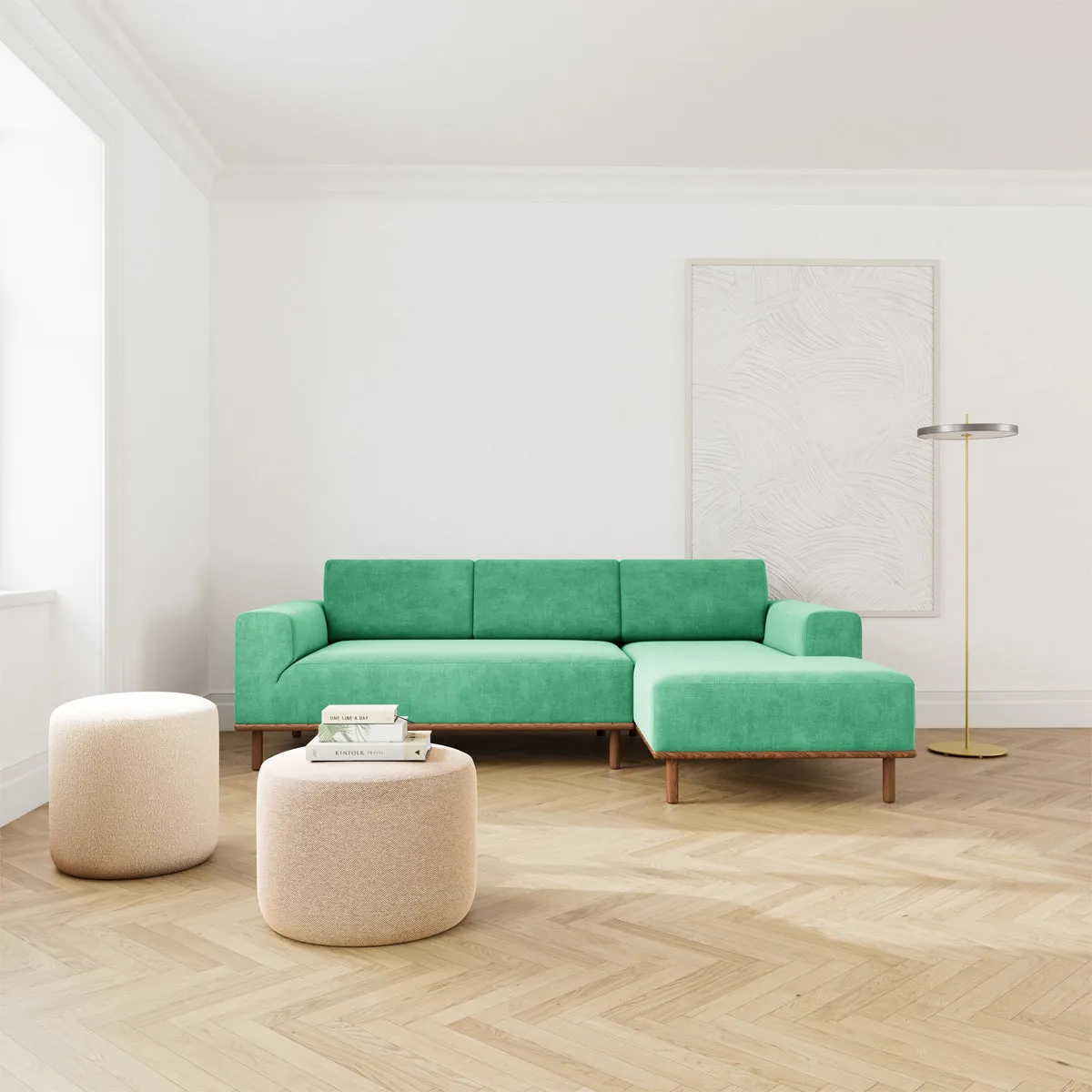 Vilmar Fabric Right Chaise Sofa