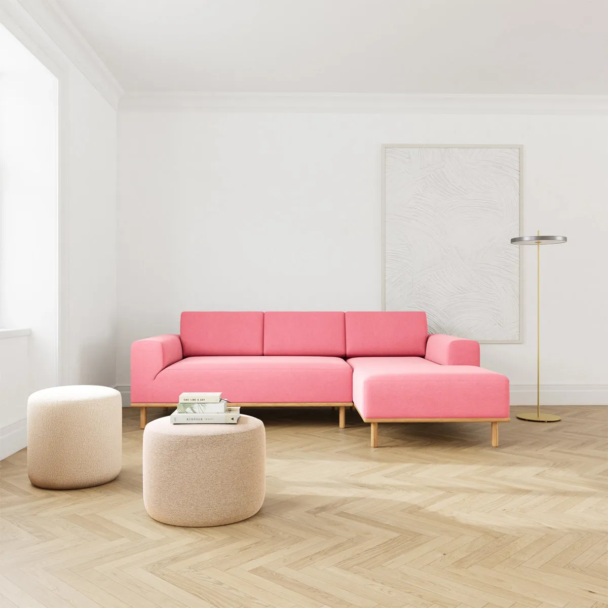Vilmar Fabric Right Chaise Sofa
