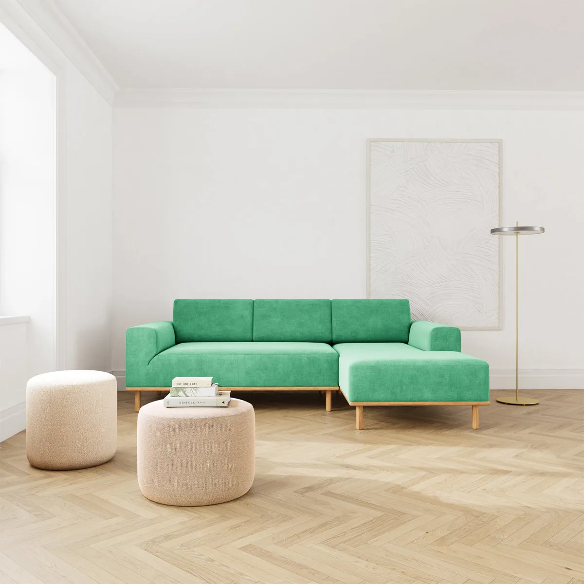 Vilmar Fabric Right Chaise Sofa